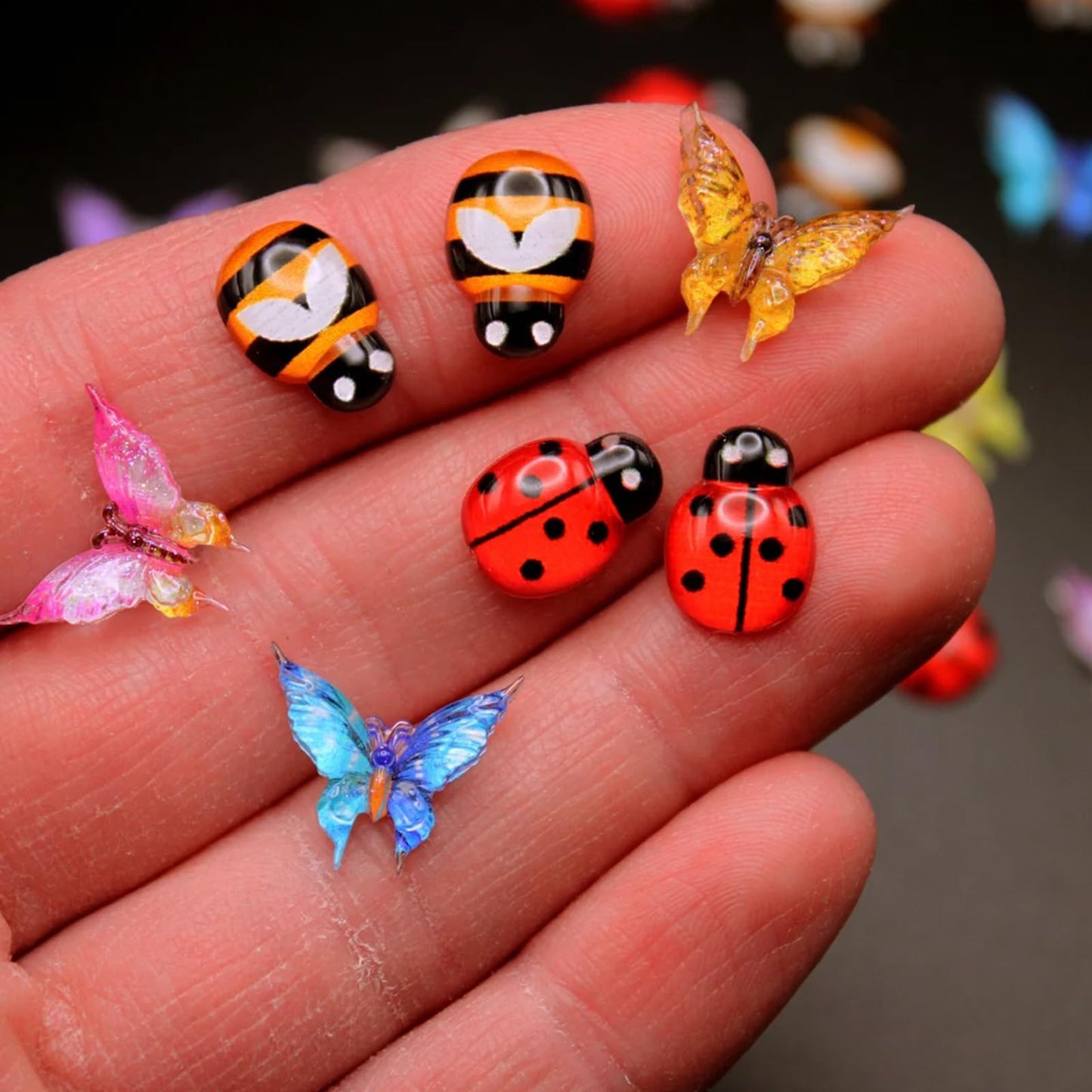Peachcor Miniature Resin Insect Set – 32 PCS for Fairy Gardens, Dollhouses & Terrariums