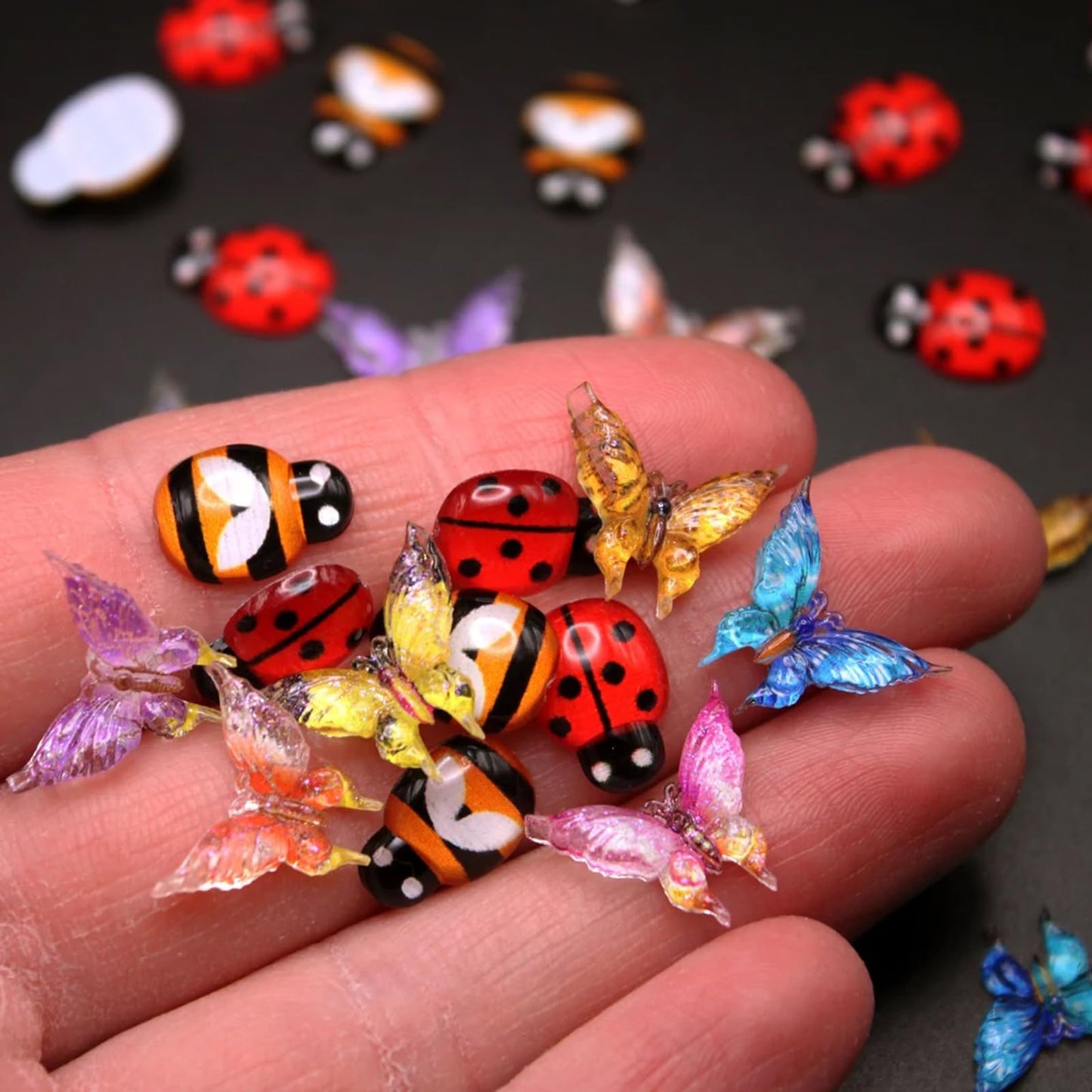 Peachcor Miniature Resin Insect Set – 32 PCS for Fairy Gardens, Dollhouses & Terrariums