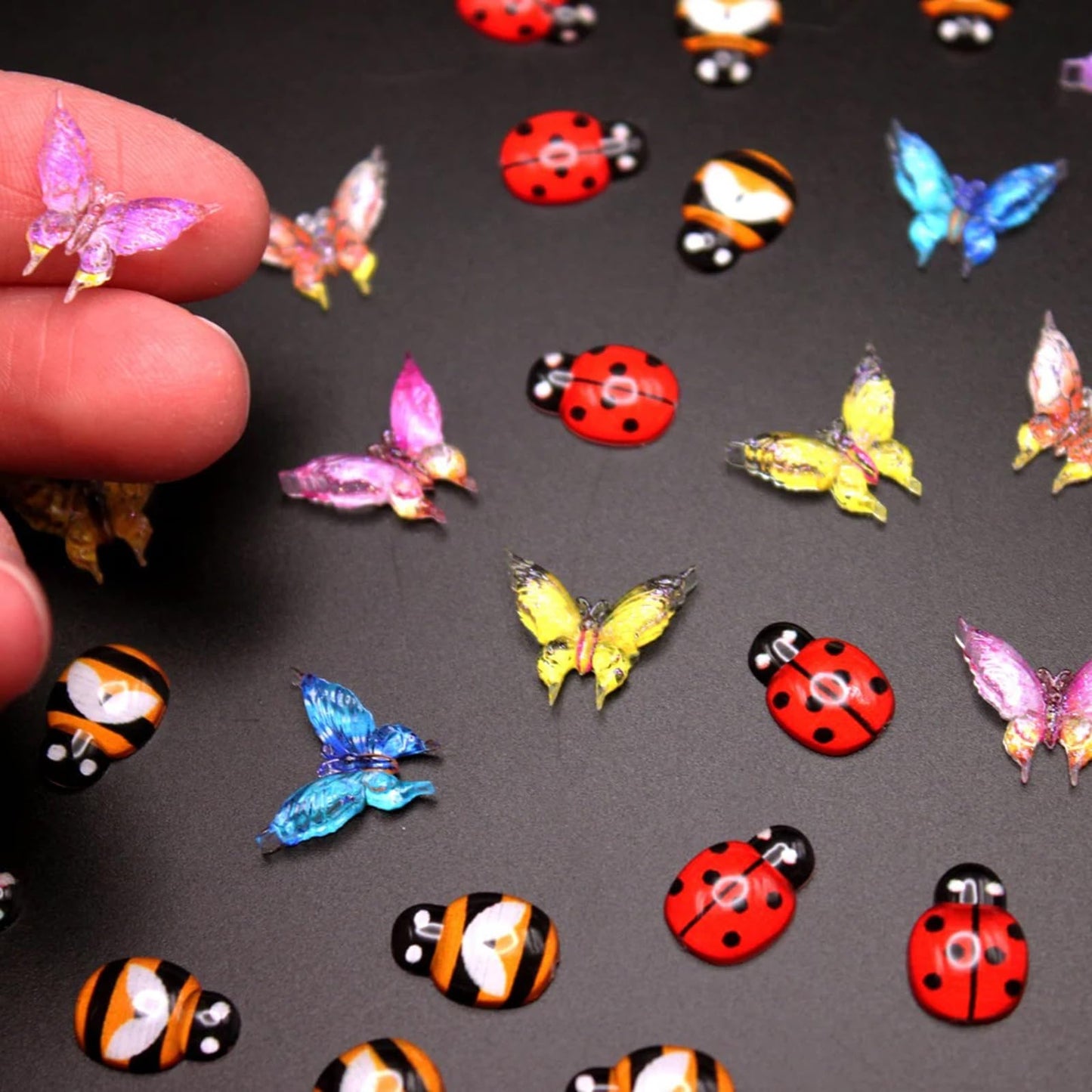 Peachcor Miniature Resin Insect Set – 32 PCS for Fairy Gardens, Dollhouses & Terrariums