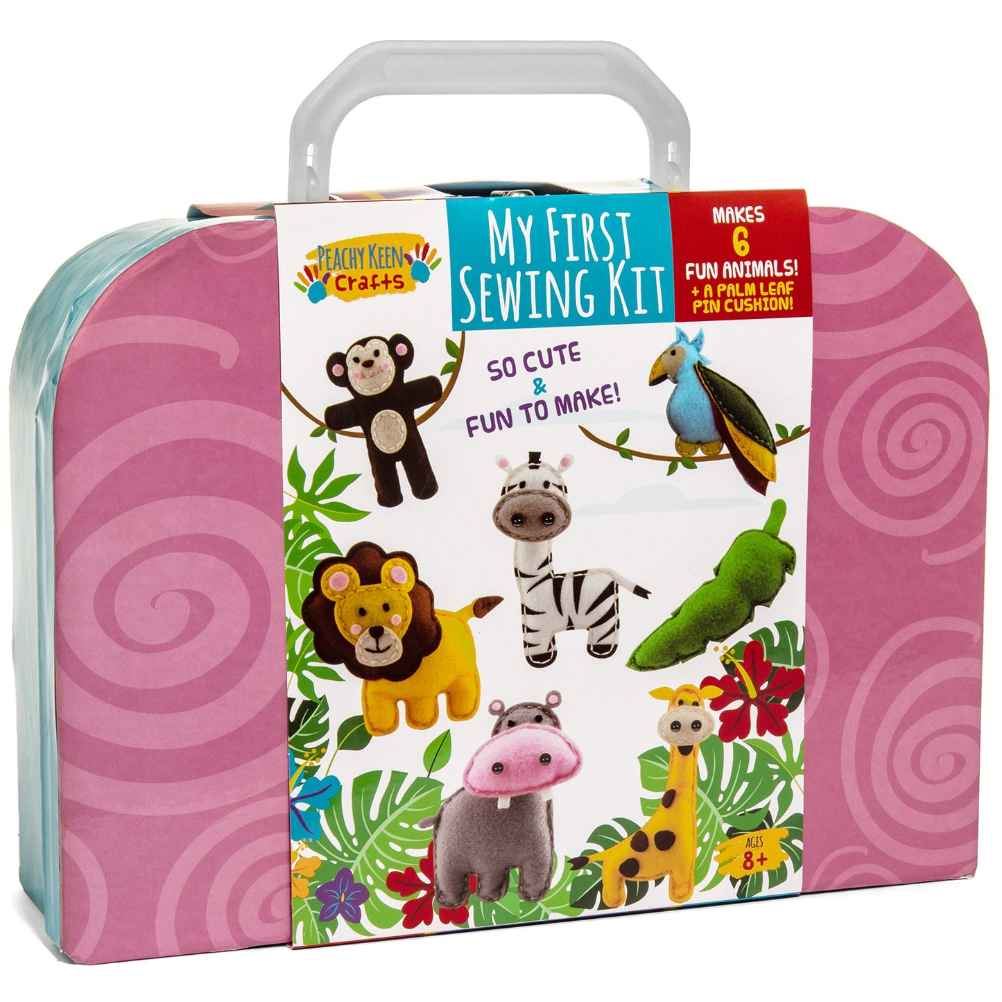Peachy Keen Crafts Kids Sewing Kit | Learn to Sew for Ages 8-12 | 6 Felt Projects