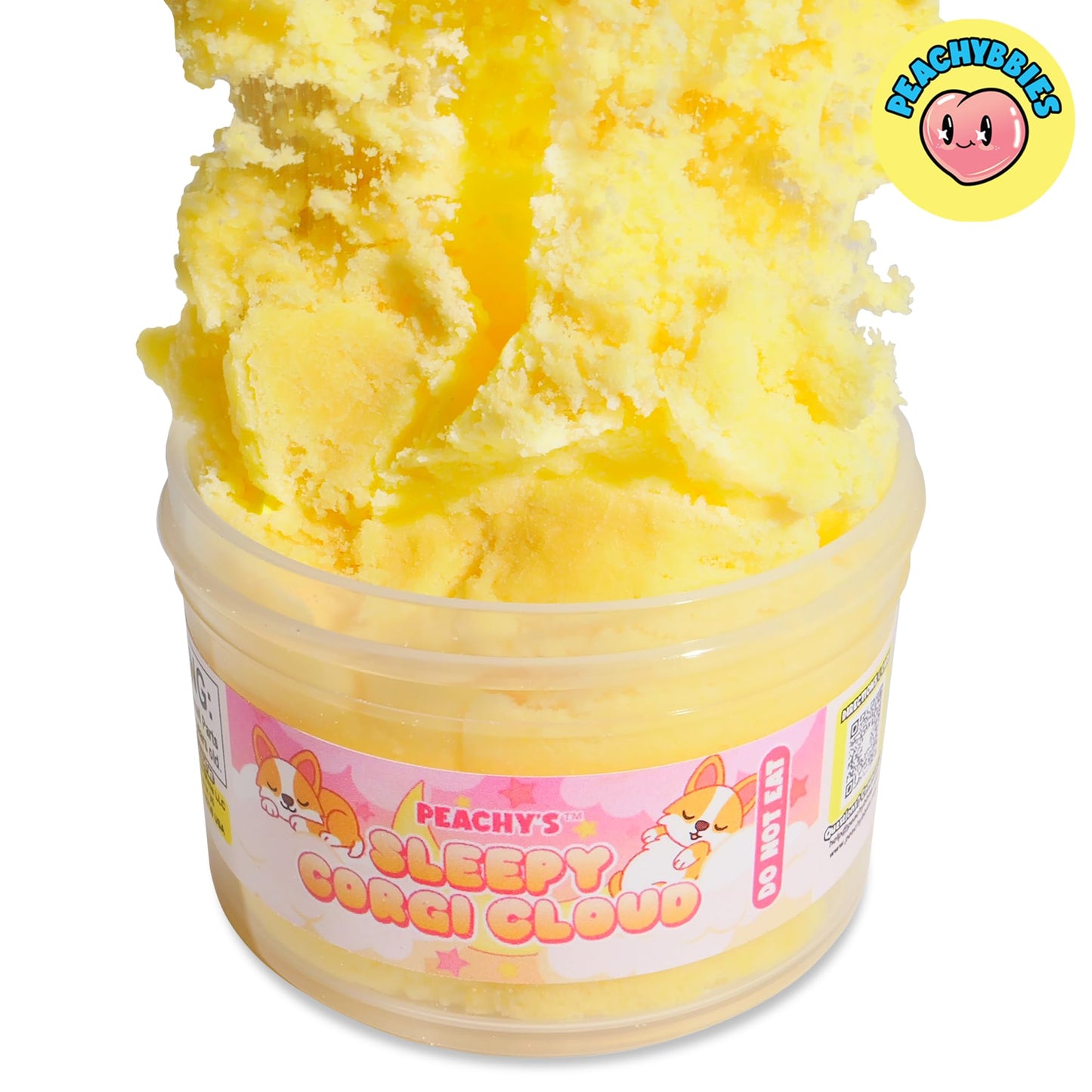 Peachybbies Sleepy Corgi Cloud Slime – 7 oz, Made in USA, Scented