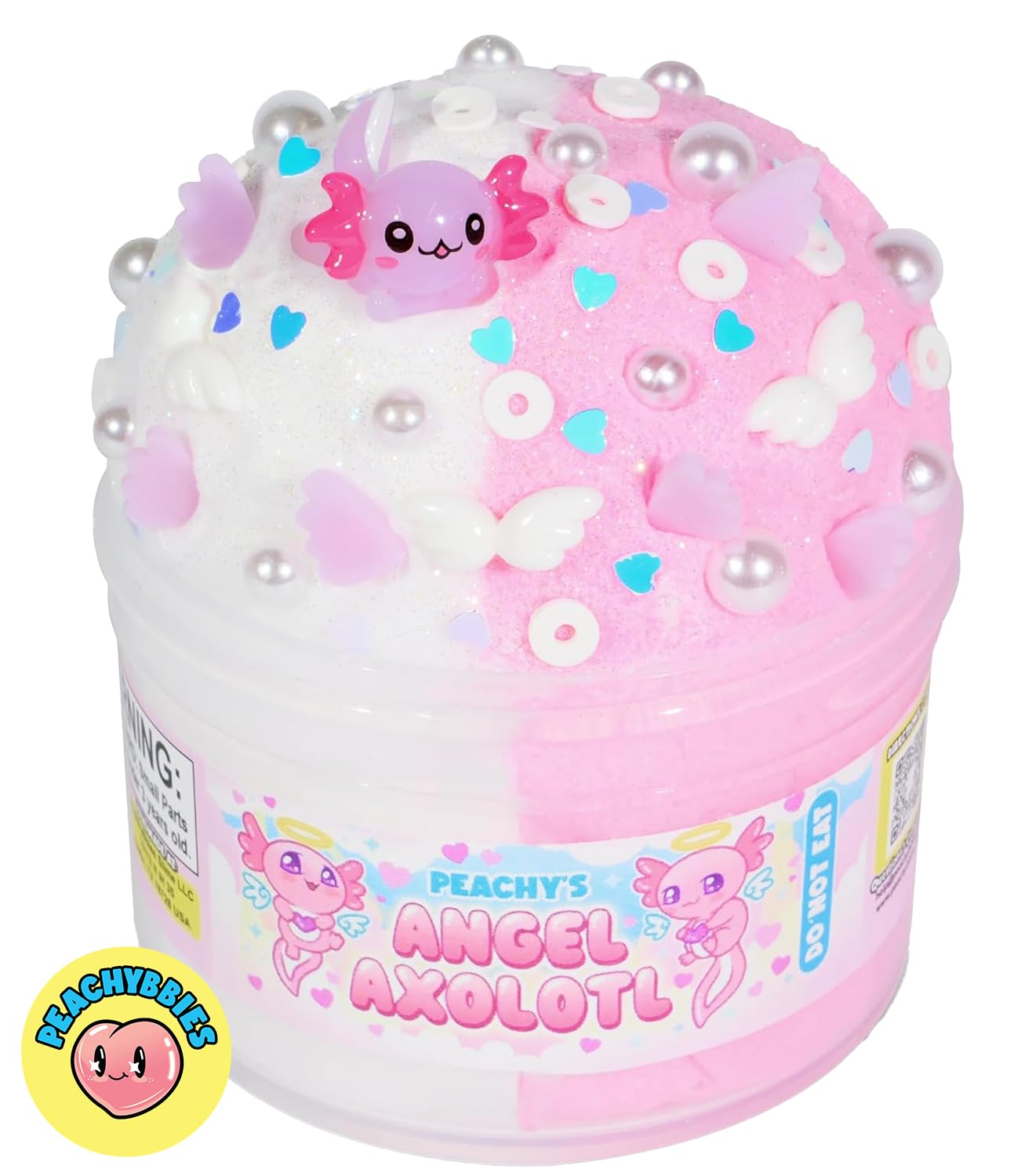 PEACHY Slime 4-Pack Fantasy Bundle – Unicorn Candy Floss, Mermaid's Ball, Angel Axolotl, Kitty Fur | Made in USA