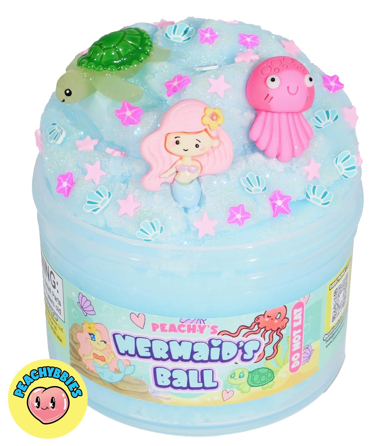 PEACHY Slime 4-Pack Fantasy Bundle – Unicorn Candy Floss, Mermaid's Ball, Angel Axolotl, Kitty Fur | Made in USA