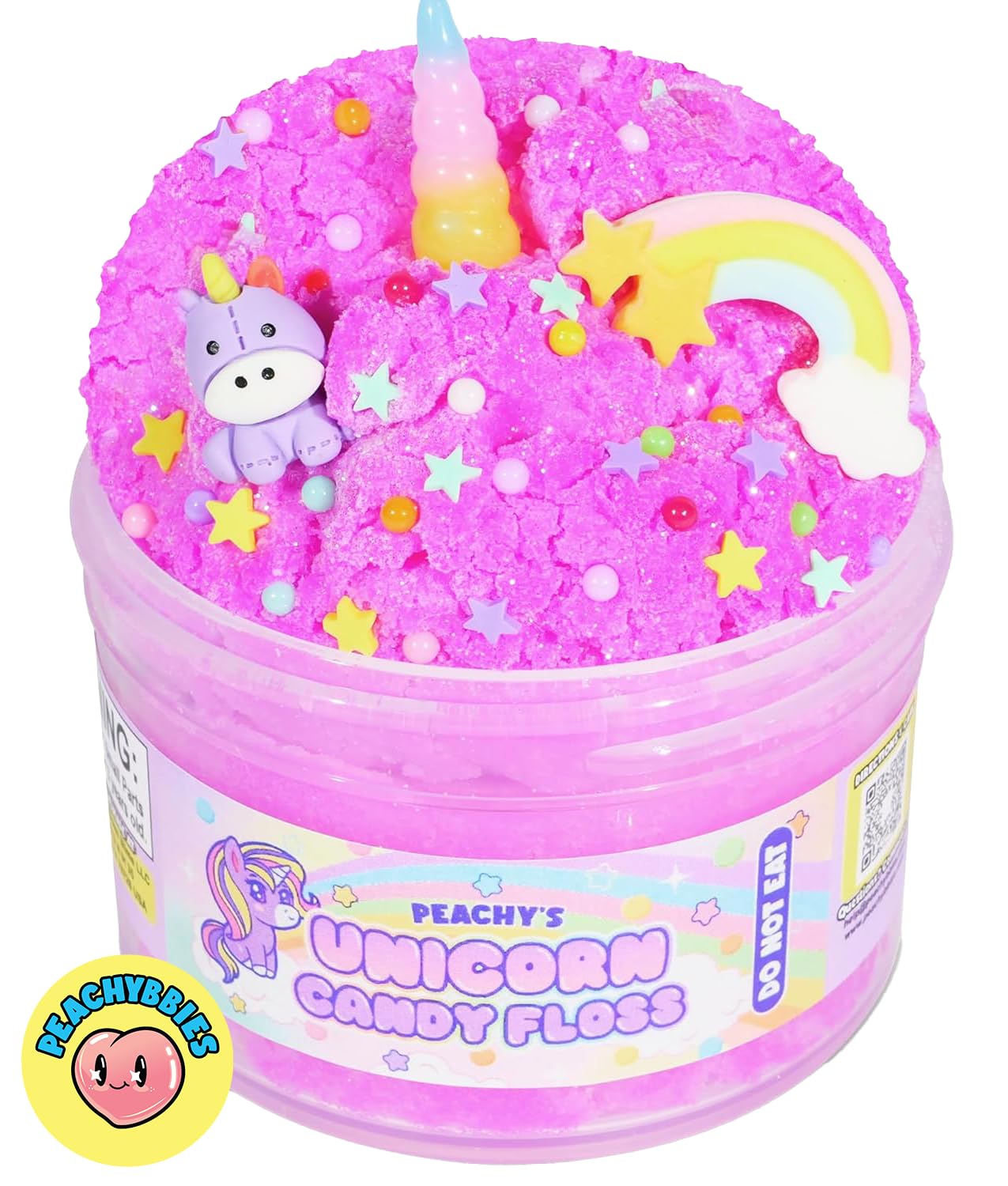 PEACHY Slime 4-Pack Fantasy Bundle – Unicorn Candy Floss, Mermaid's Ball, Angel Axolotl, Kitty Fur | Made in USA