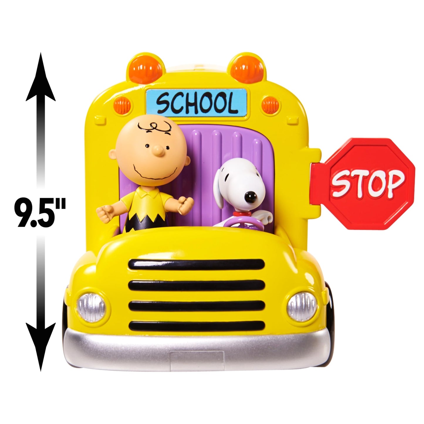 Peanuts Charlie Brown's Interactive School Bus Toy – 11-Piece Set for Kids 3+