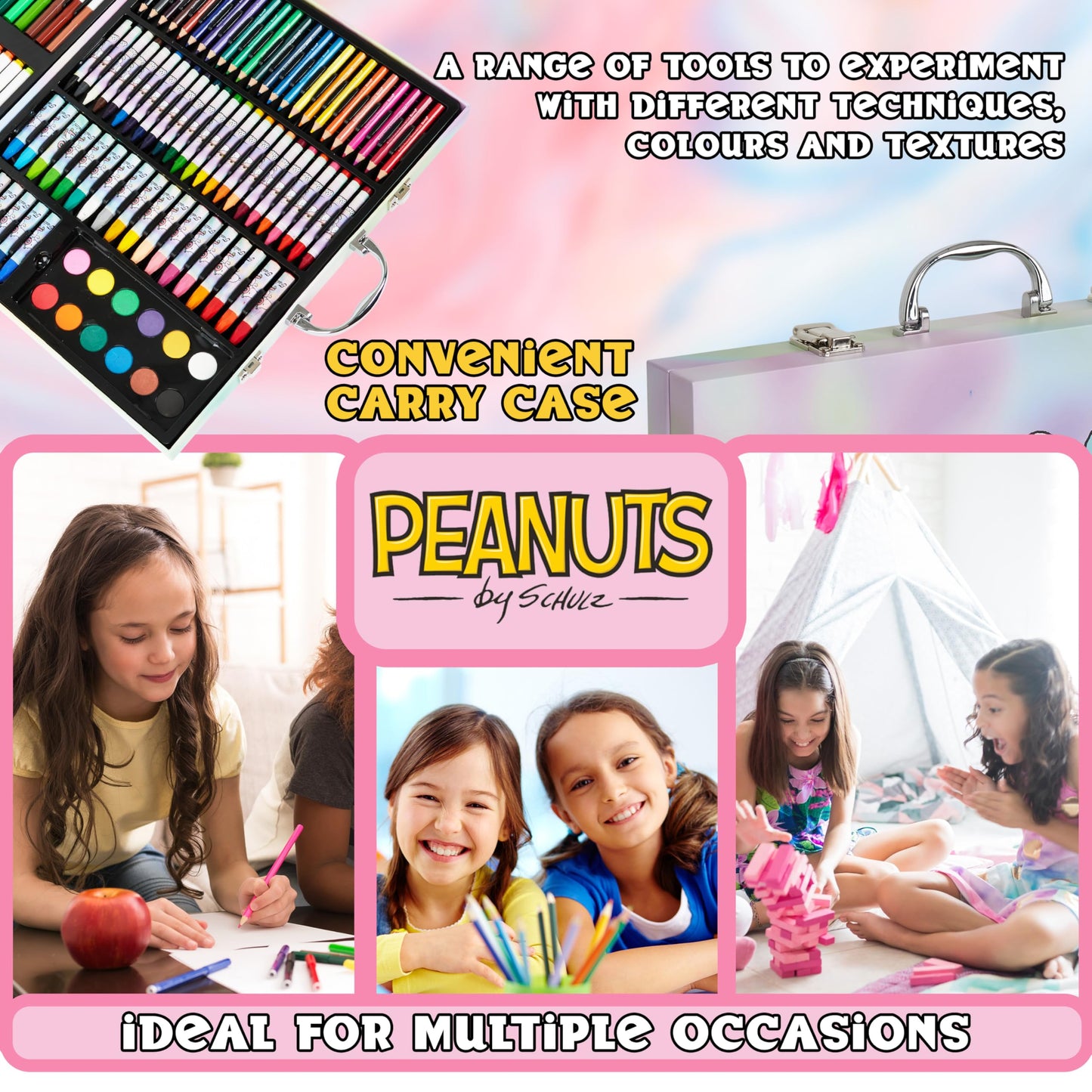 Peanuts Snoopy Inspiration Art Case – All-in-One Kids Drawing Kit