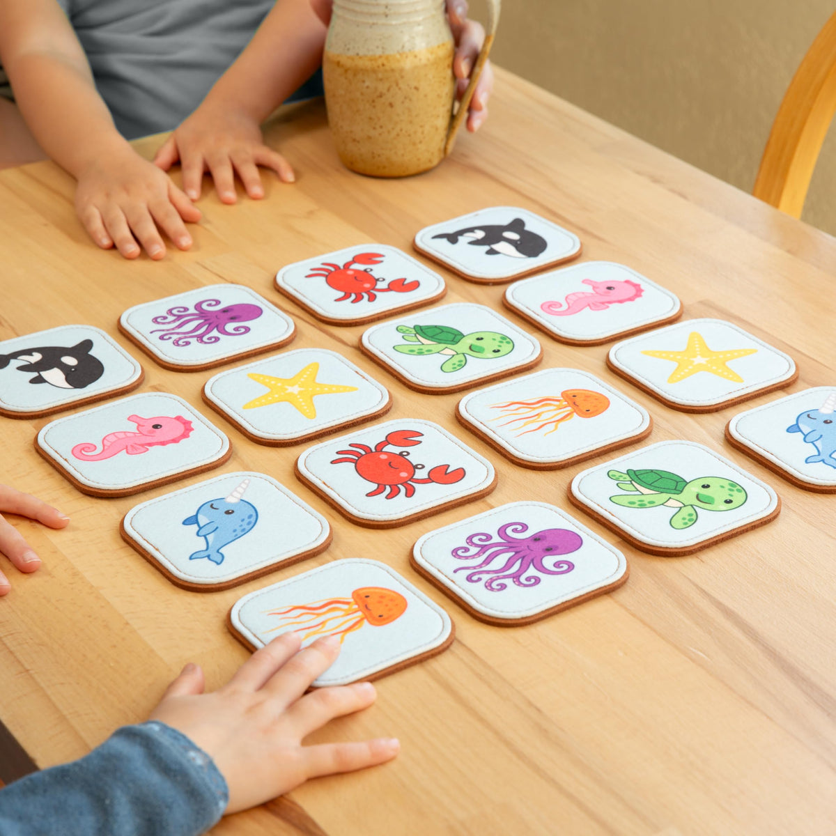 Peapod Play Felt Sea Creature Matching Game – Ocean Memory for Toddlers