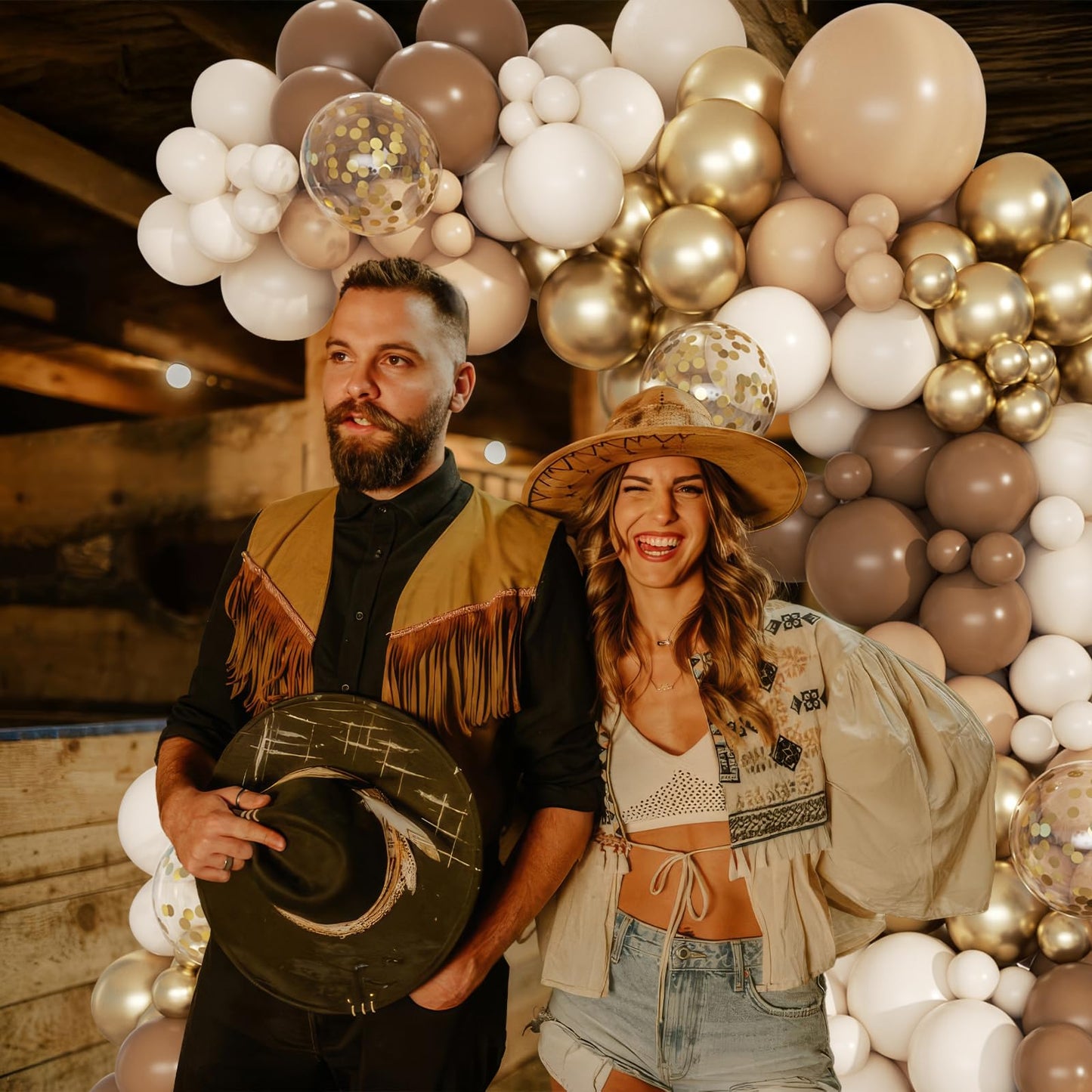 PEASUG Brown Balloon Arch Kit – Neutral Balloon Garland for Baby Showers & Parties