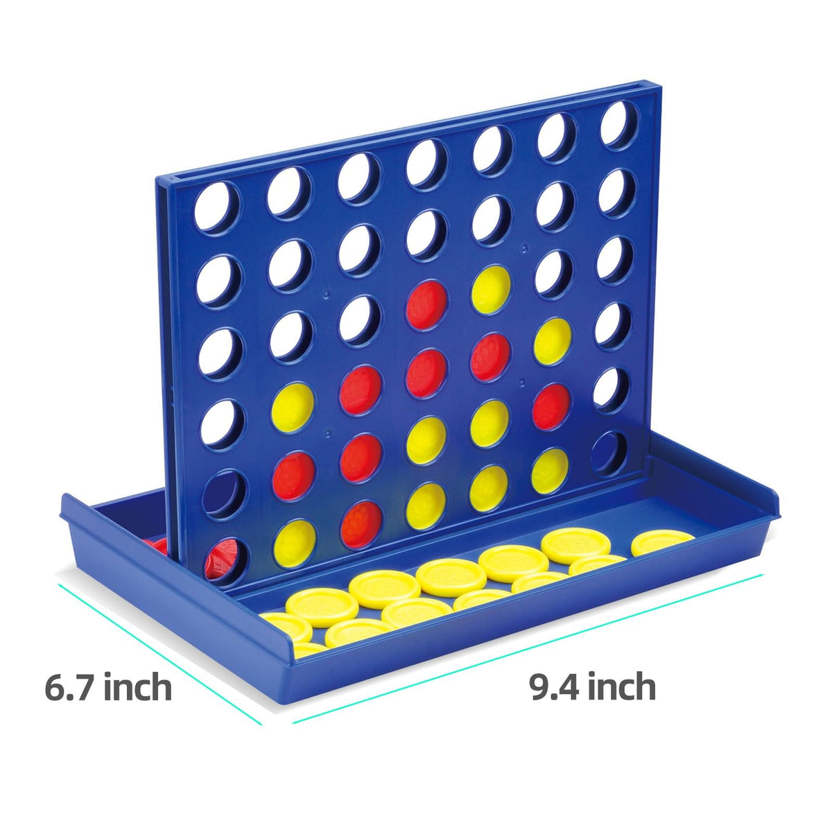 Pedolini 4 in a Row Travel Game – Portable Connect Four (9.4 x 6.8 in)