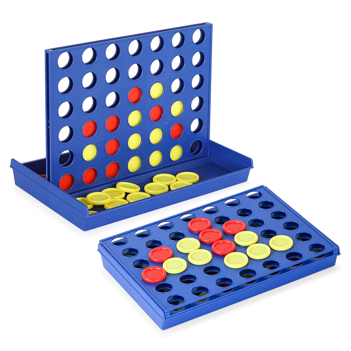Pedolini 4 in a Row Travel Game – Portable Connect Four (9.4 x 6.8 in)