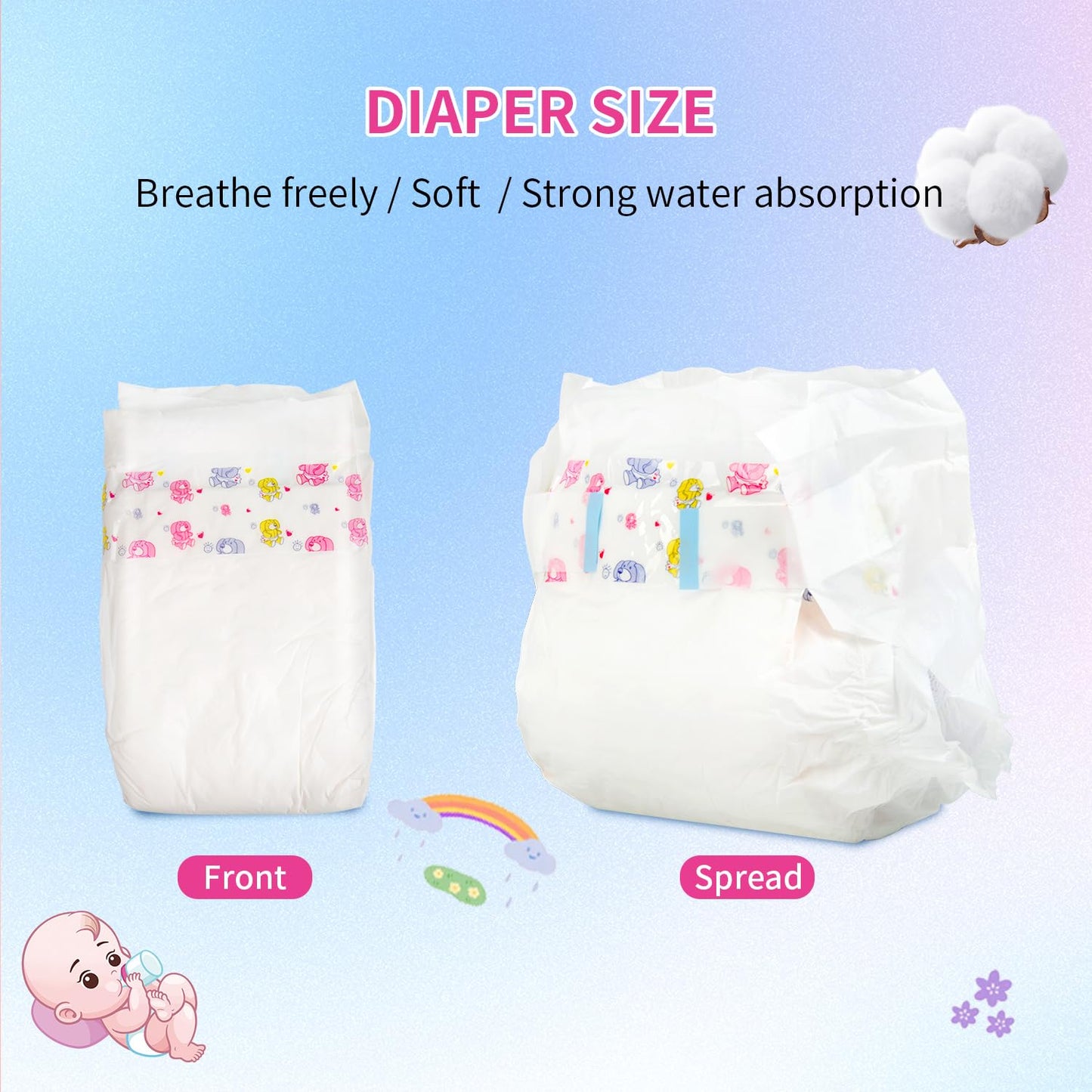 Pedolltree Reborn Doll Clothes Panda 11-Piece Set for 17-19 Inch Dolls with Backpack & Diaper