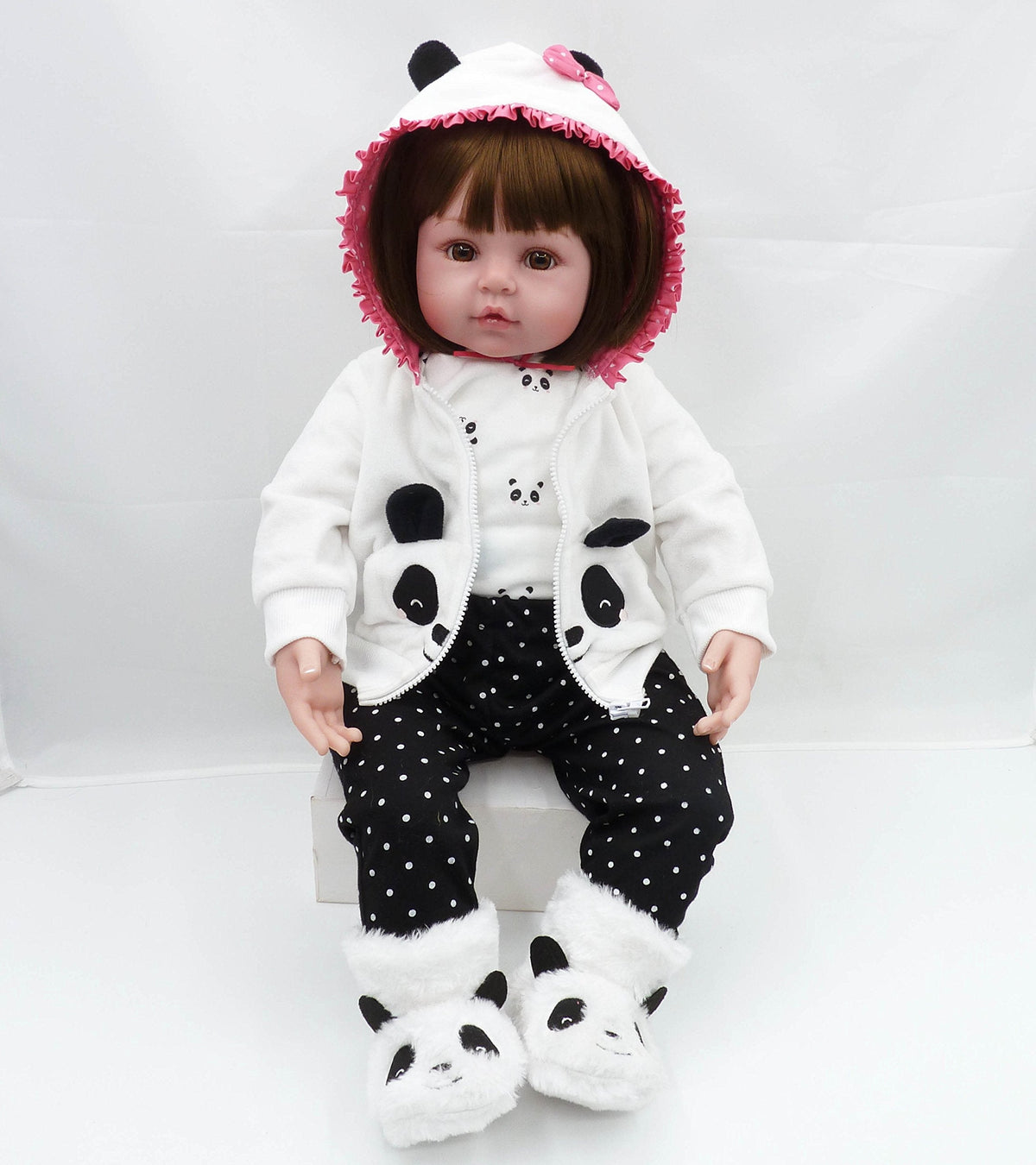 Pedolltree 18-Inch Panda Outfit Set for Reborn Dolls – 17-19 Inch Matching Clothes