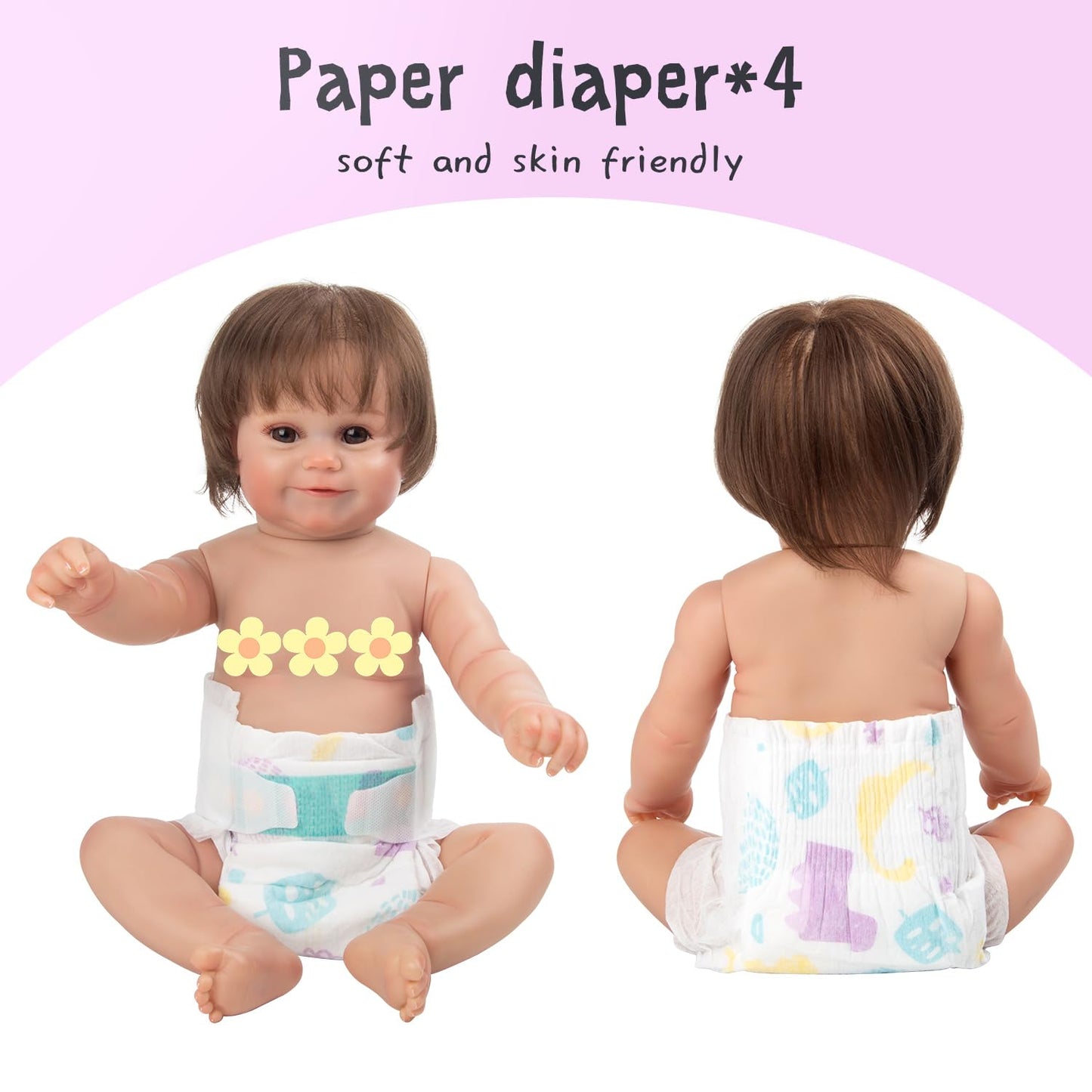 Pedolltree 13-Piece Pink Elephant Reborn Doll Clothes Set for 17–22 Inch Dolls