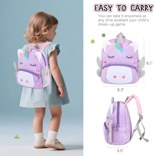 Pedolltree 10-Piece Reborn Doll Diaper Bag Care & Feeding Set with Unicorn Backpack (17-24 in)