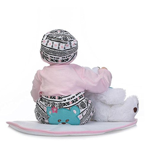 Pedolltree Reborn Dolls Pink Outfit Set for 20-22 inch Dolls | Hat, Shirt, Trousers, Sock