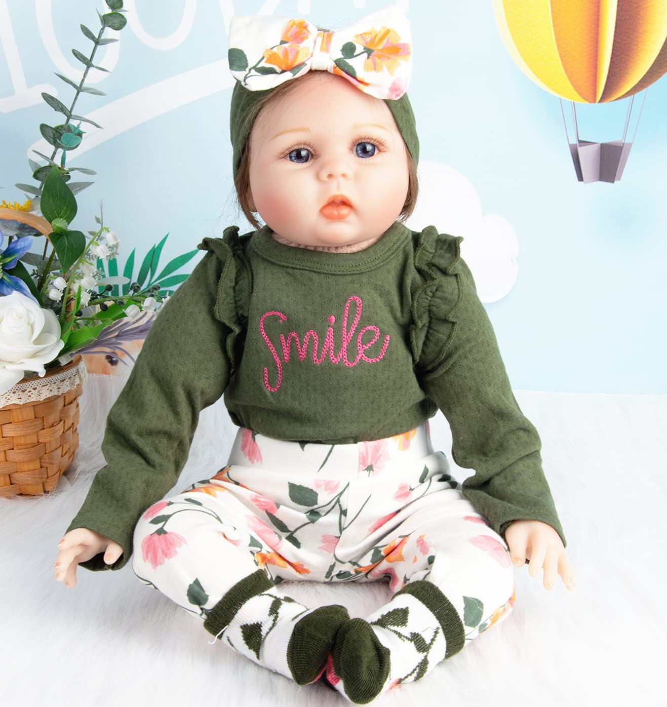 Pedolltree Reborn Dolls Clothes 24-Inch 4-Piece Outfit Set for 22-24-Inch Dolls