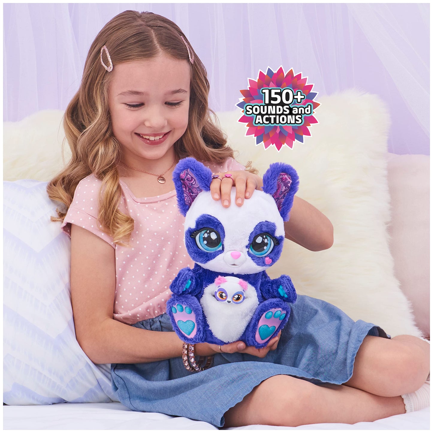 Peek-A-Roo Interactive Panda-Roo Plush with Mystery Baby-Roo Surprise | 150+ Sounds & 10+ Games