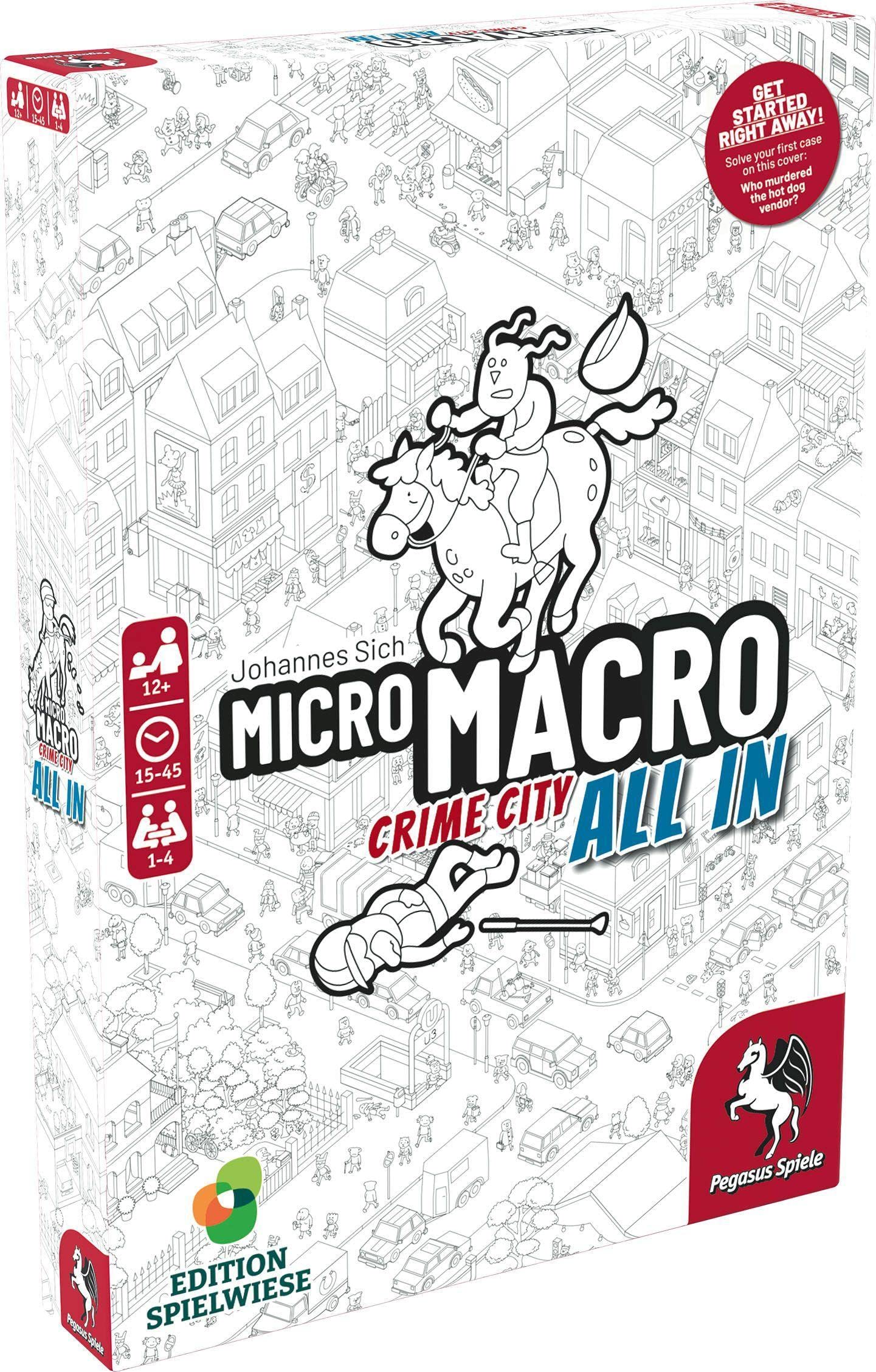 MicroMacro: Crime City 3 – All In | Standalone Board Game by Pegasus Spiele (1–4 Players, 15–45 Minutes)