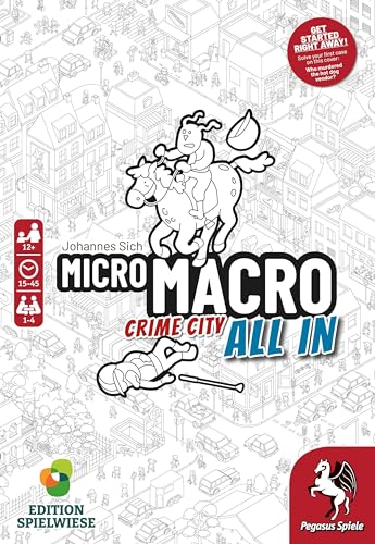 MicroMacro: Crime City 3 – All In | Standalone Board Game by Pegasus Spiele (1–4 Players, 15–45 Minutes)