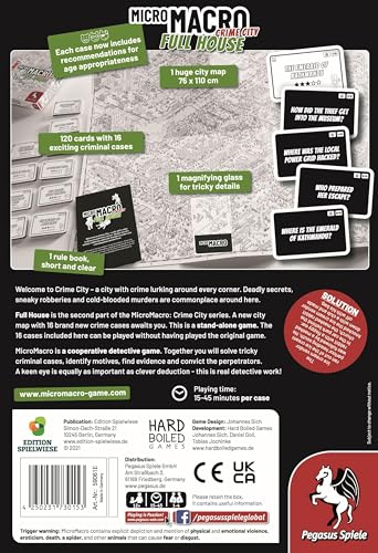 MicroMacro: Crime City 2 – Full House | Family Board Game by Pegasus Spiele