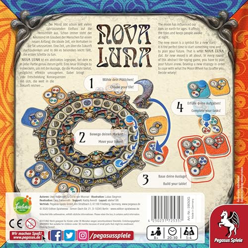 Nova Luna by Pegasus Spiele – Family Board Game for 1-4 Players | 20-30 Min