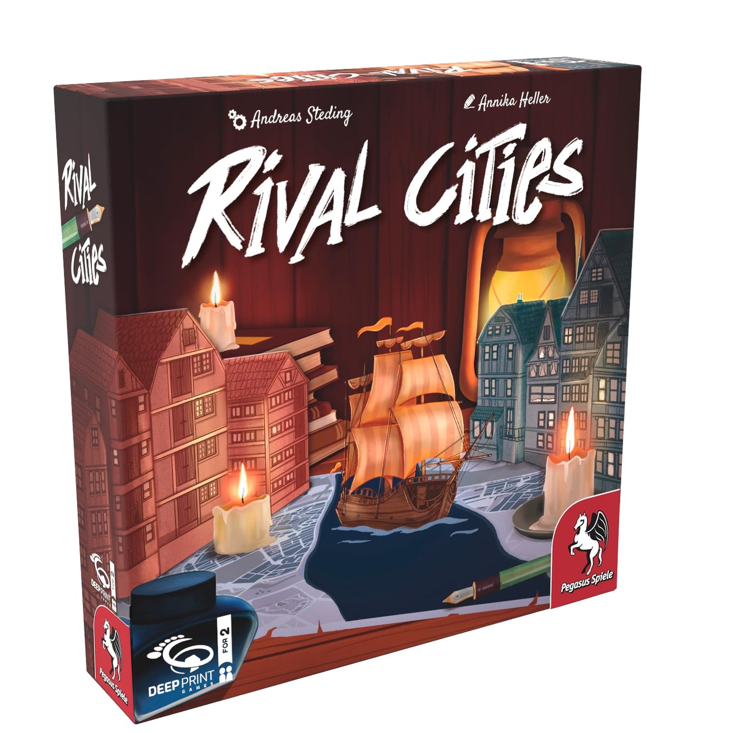 Pegasus Spiele Rival Cities Board Game - 2-Player Strategy Duel