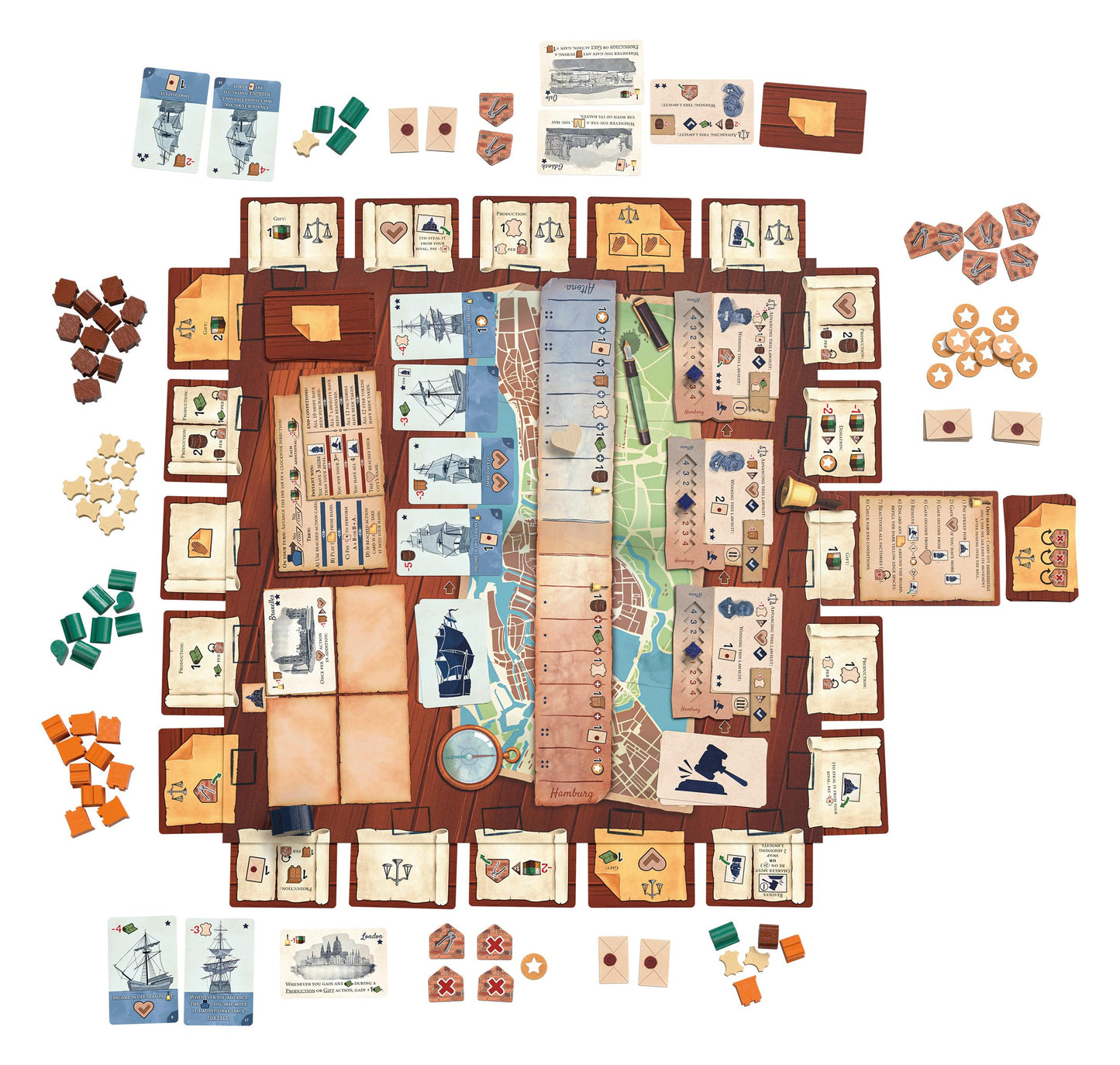 Pegasus Spiele Rival Cities Board Game - 2-Player Strategy Duel