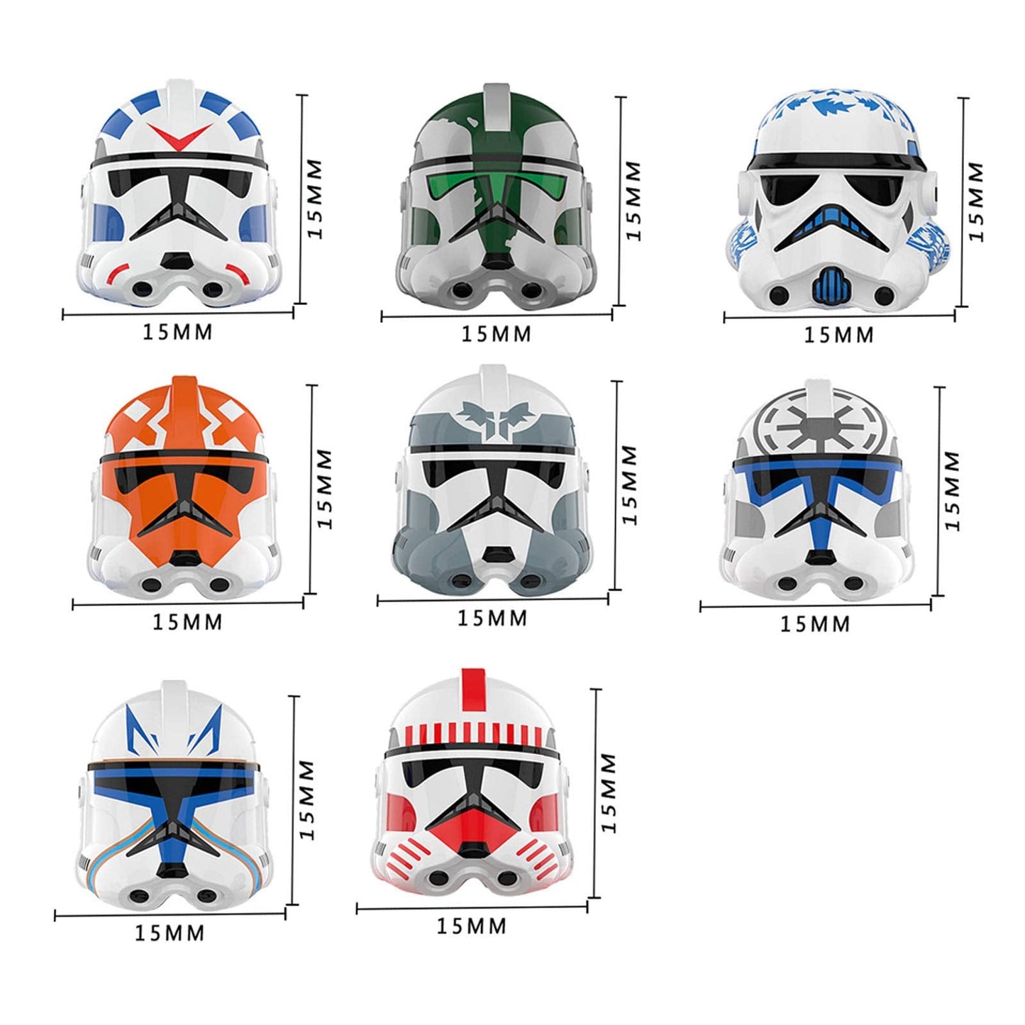 PeleusTech Military Minifigures Weapon Armor Kit – 52pcs for Star War Army, Compatible with Major Building Block Brands