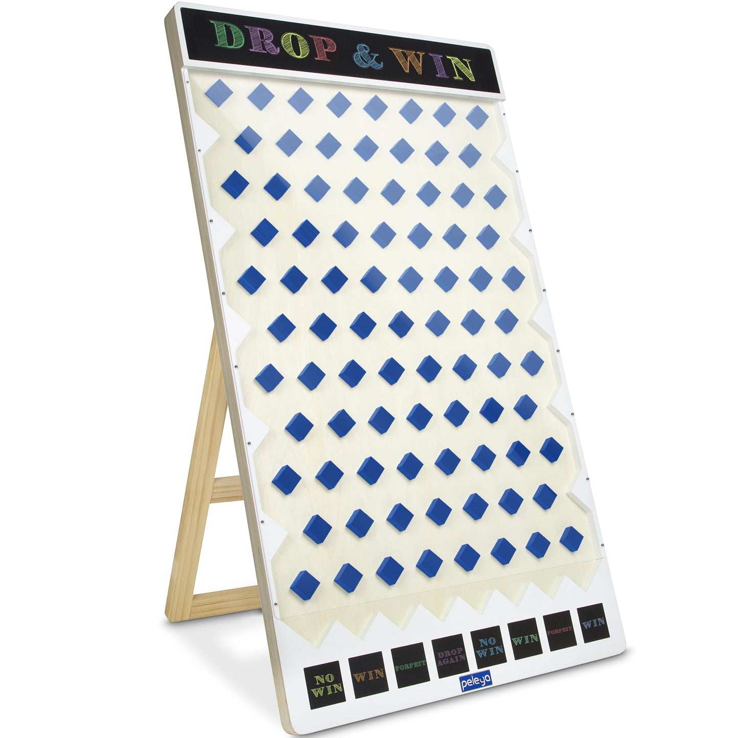 peleya Extra Large Prize Drop Disc Game – Wooden Carnival Board with Chalkboards