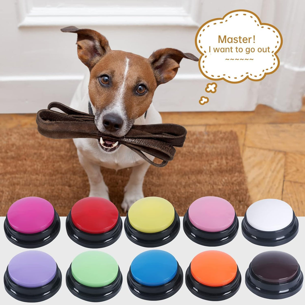 PELTEFLU Voice Recording Button – 30s Pet & Family Interactivity | 4-Color Pack