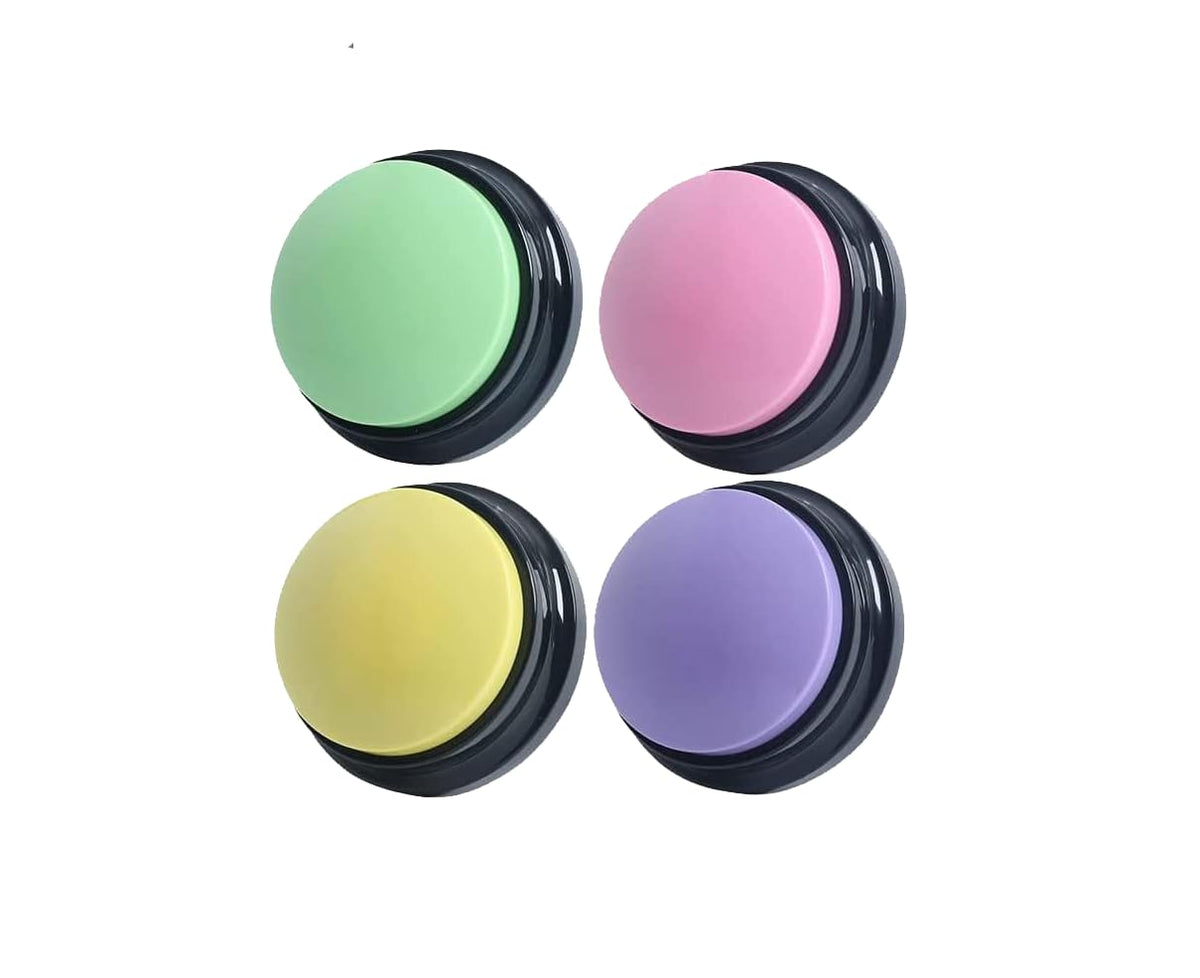 PELTEFLU Voice Recording Button – 30s Pet & Family Interactivity | 4-Color Pack