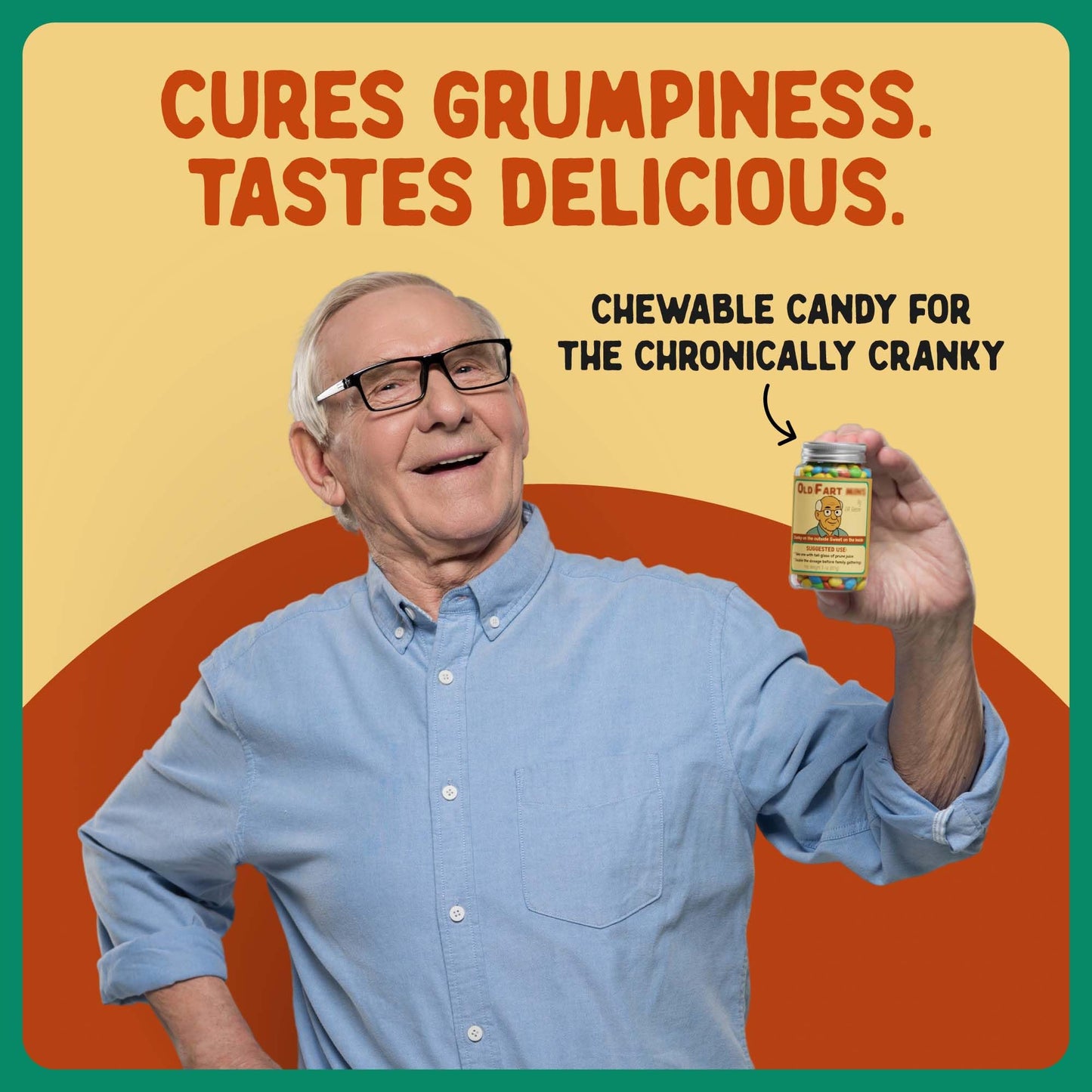 Pelto Old Fart Pills – Funny Gag Candy Bottle for Milestone Birthdays