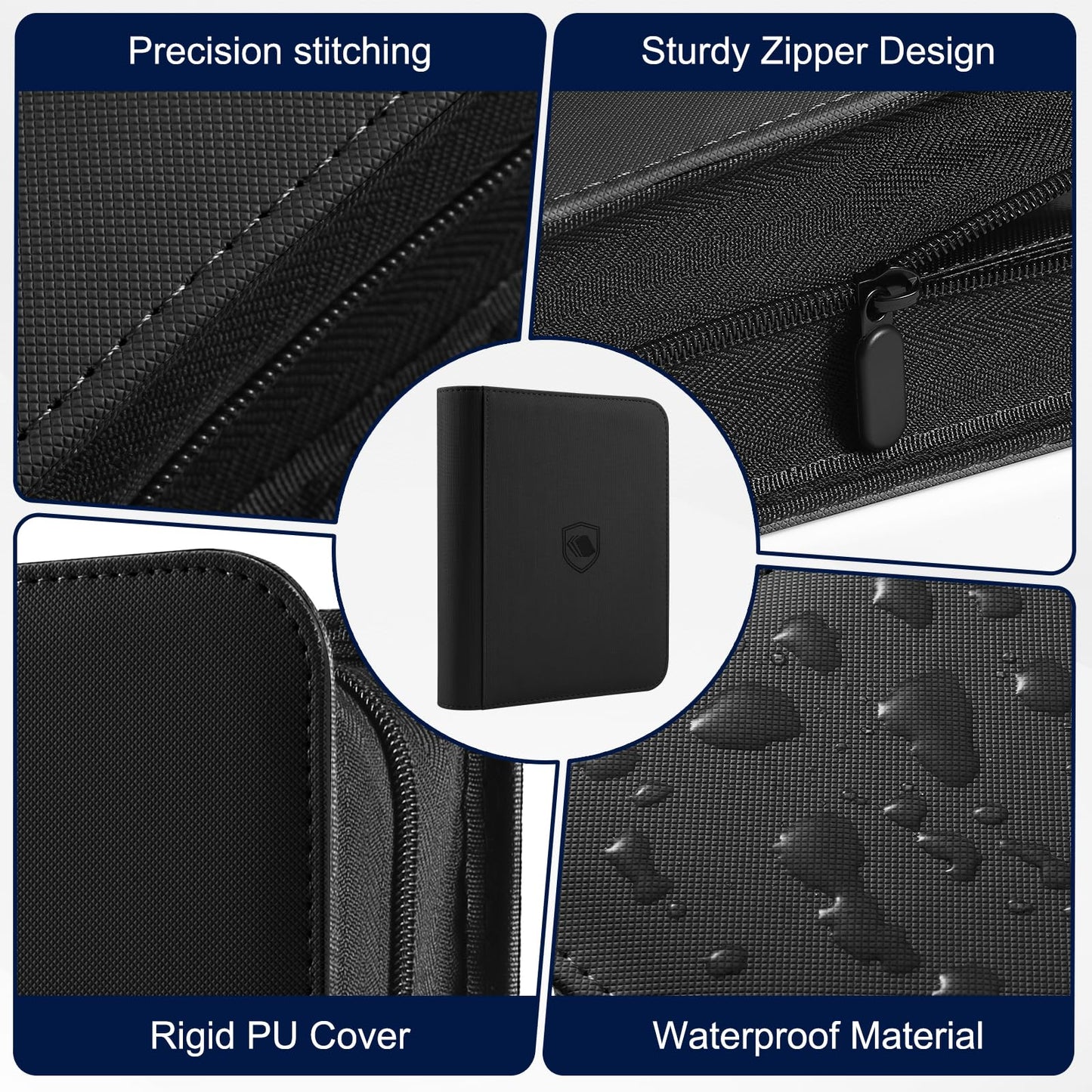 Pemocyny Top Loader Binder — 9-Pocket for 3x4 Toploaders, 288 Toploaders + 288 Card Sleeves Included
