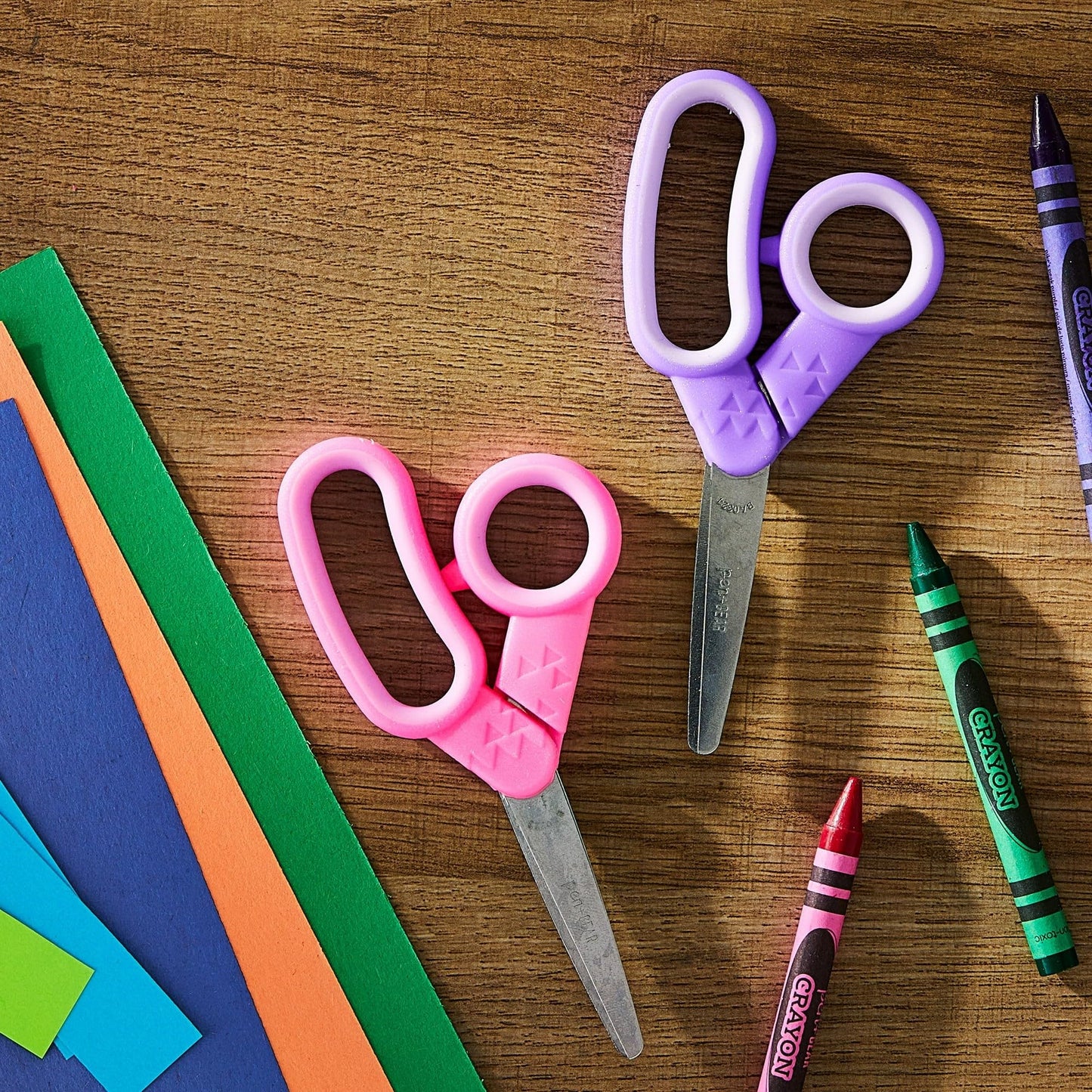 Pen+Gear DAONEG 5-Inch Kids Safe Blunt-Tip Scissors | 2 Pack (Pink/Purple)