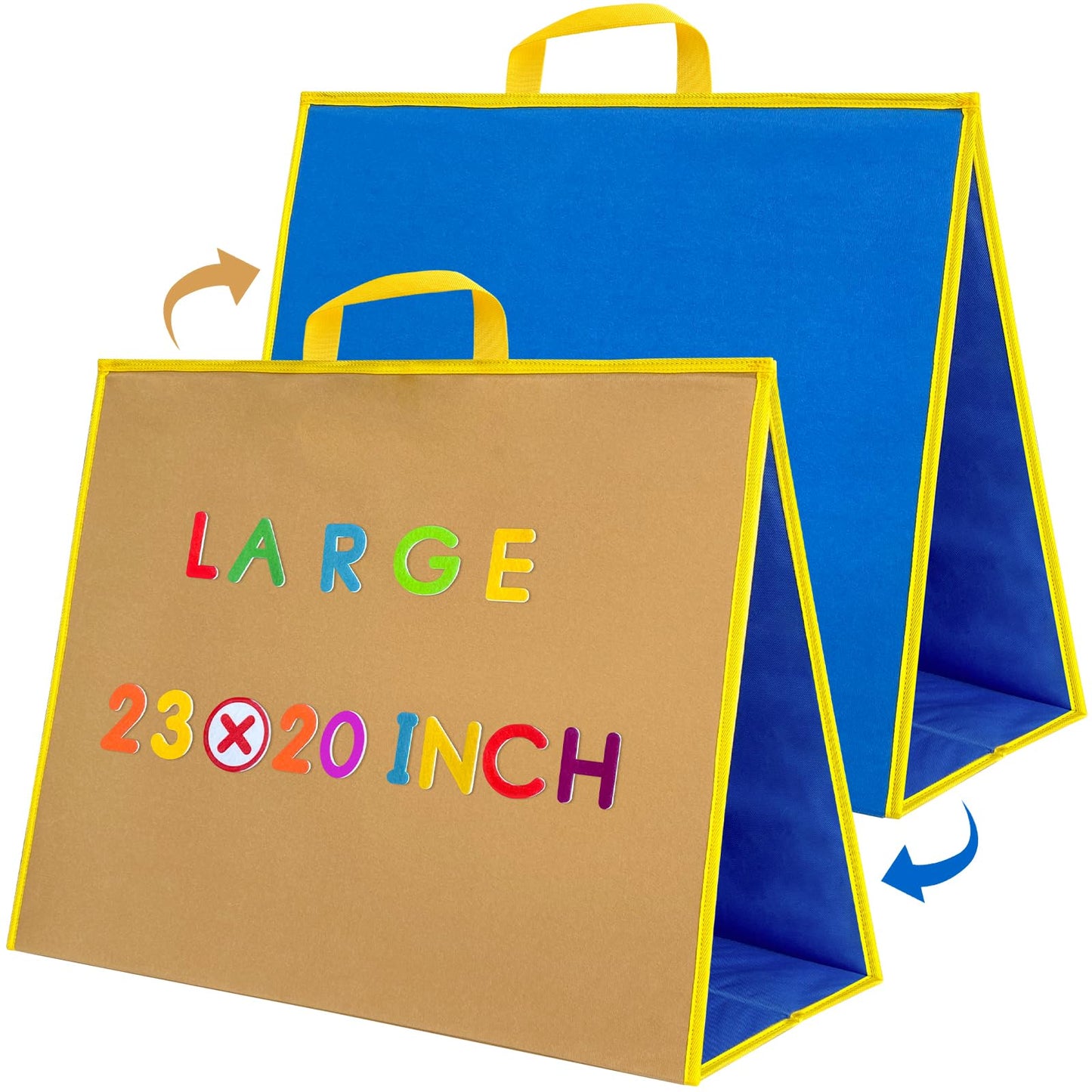 Pengfull Large Felt Flannel Board 22.8 x 19.7 in | Double-Sided Storyboard for Toddlers & Classrooms