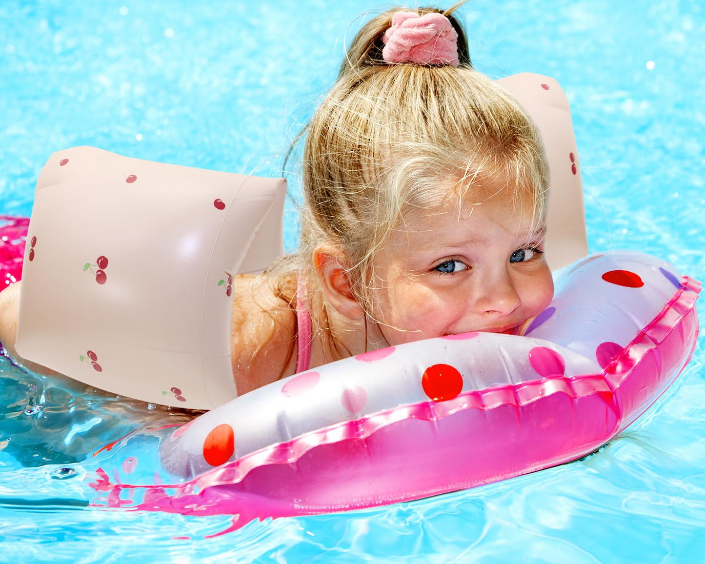 Penta Angel Swim Arm Floats 2Pcs | PVC Inflatable Arm Bands for Beginners – Cherry
