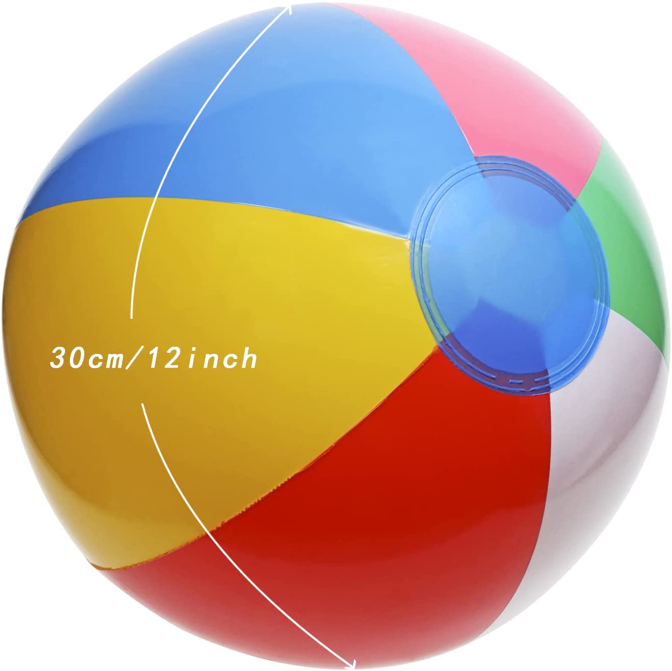 PENTA ANGEL Beach Balls 12 Inch – Rainbow 2 Pack for Pool, Beach & Parties
