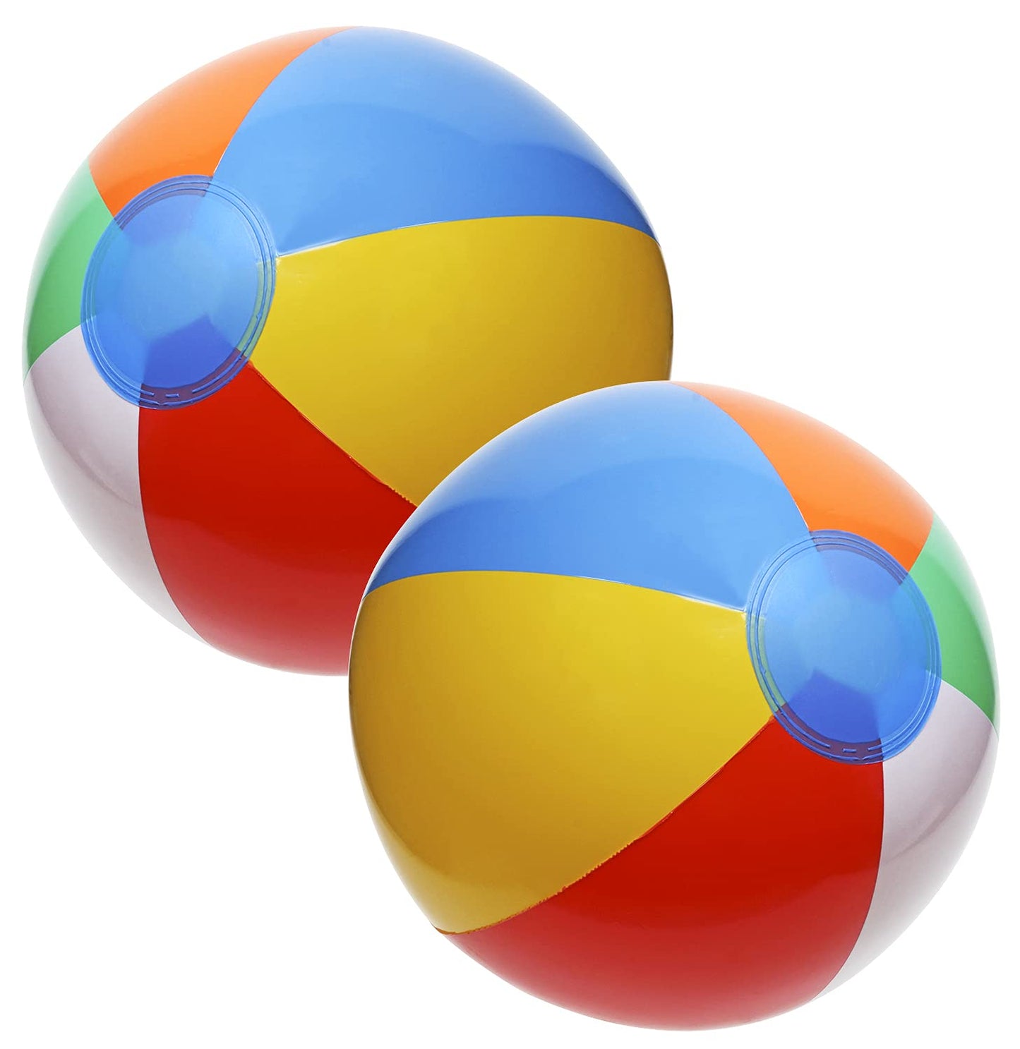 PENTA ANGEL Beach Balls 12 Inch – Rainbow 2 Pack for Pool, Beach & Parties