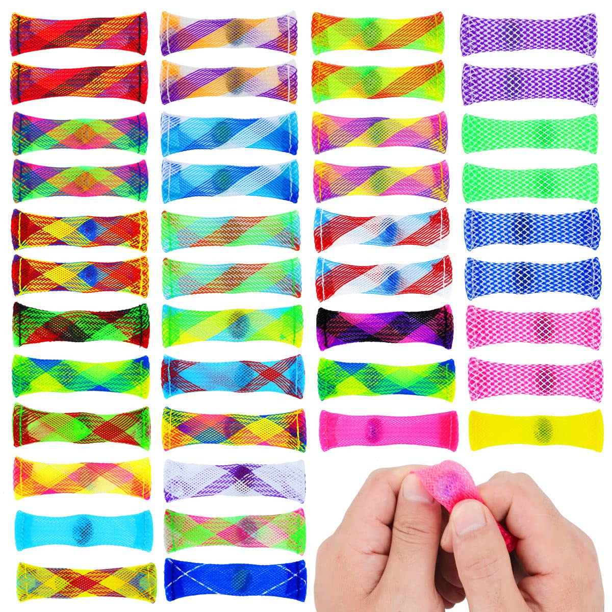 PenVinoo 42-Pack Marble Mesh Fidget Toys – Stress Relief & Focus for Adults & Students