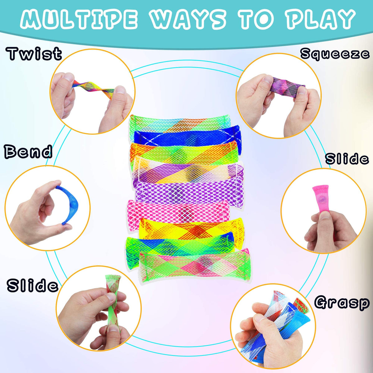 PenVinoo 42-Pack Marble Mesh Fidget Toys – Stress Relief & Focus for Adults & Students