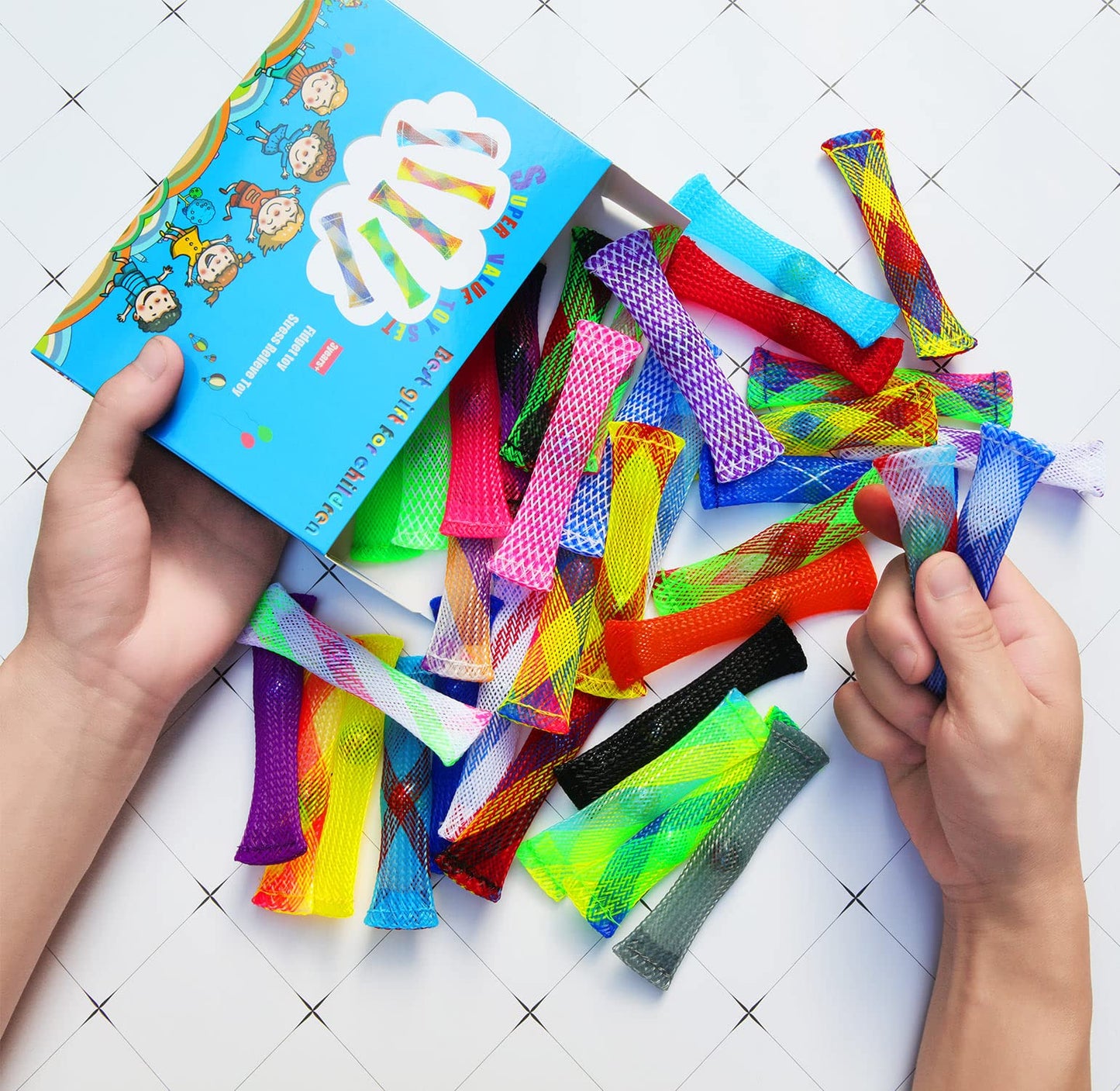 PenVinoo 42-Pack Marble Mesh Fidget Toys – Stress Relief & Focus for Adults & Students