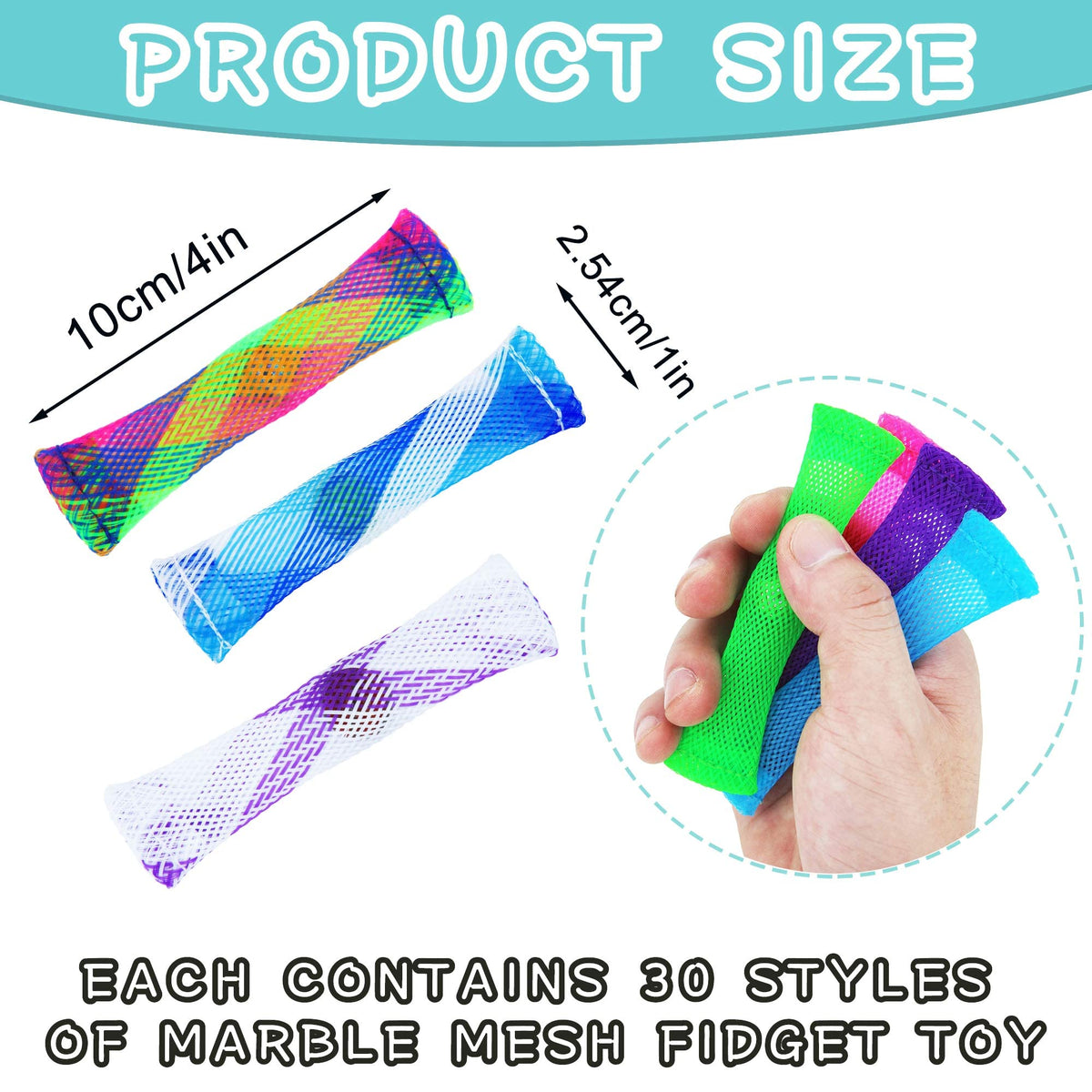 PenVinoo 42-Pack Marble Mesh Fidget Toys – Stress Relief & Focus for Adults & Students