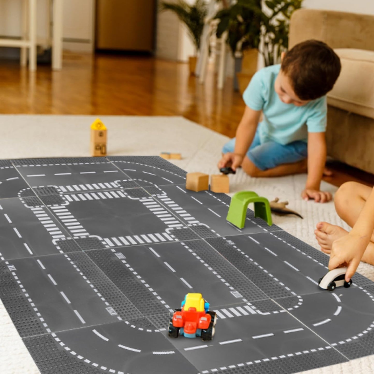 Peohud 12-Piece Road Base Plates (10x10) – Compatible with All Major Brick Brands