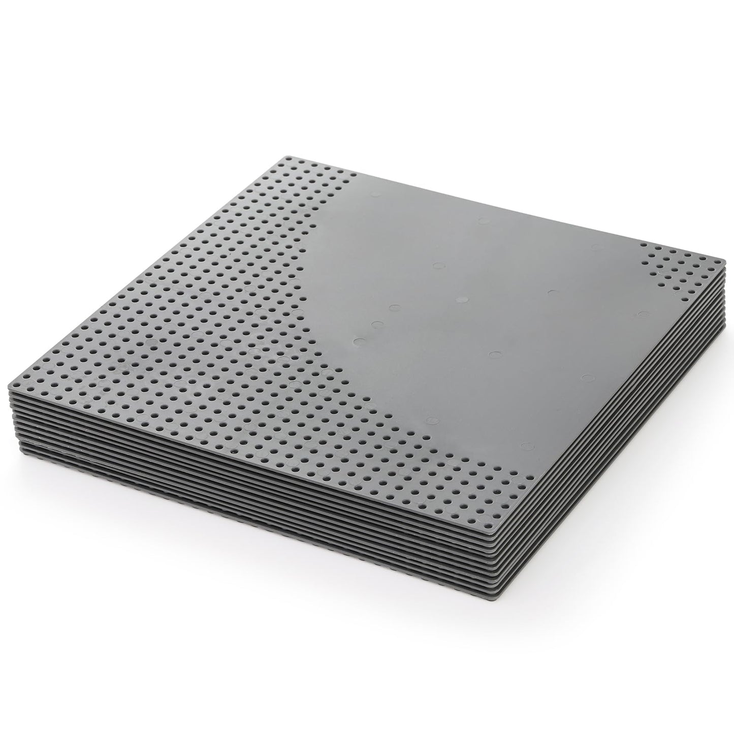 Peohud 12-Piece Road Base Plates (10x10) – Compatible with All Major Brick Brands