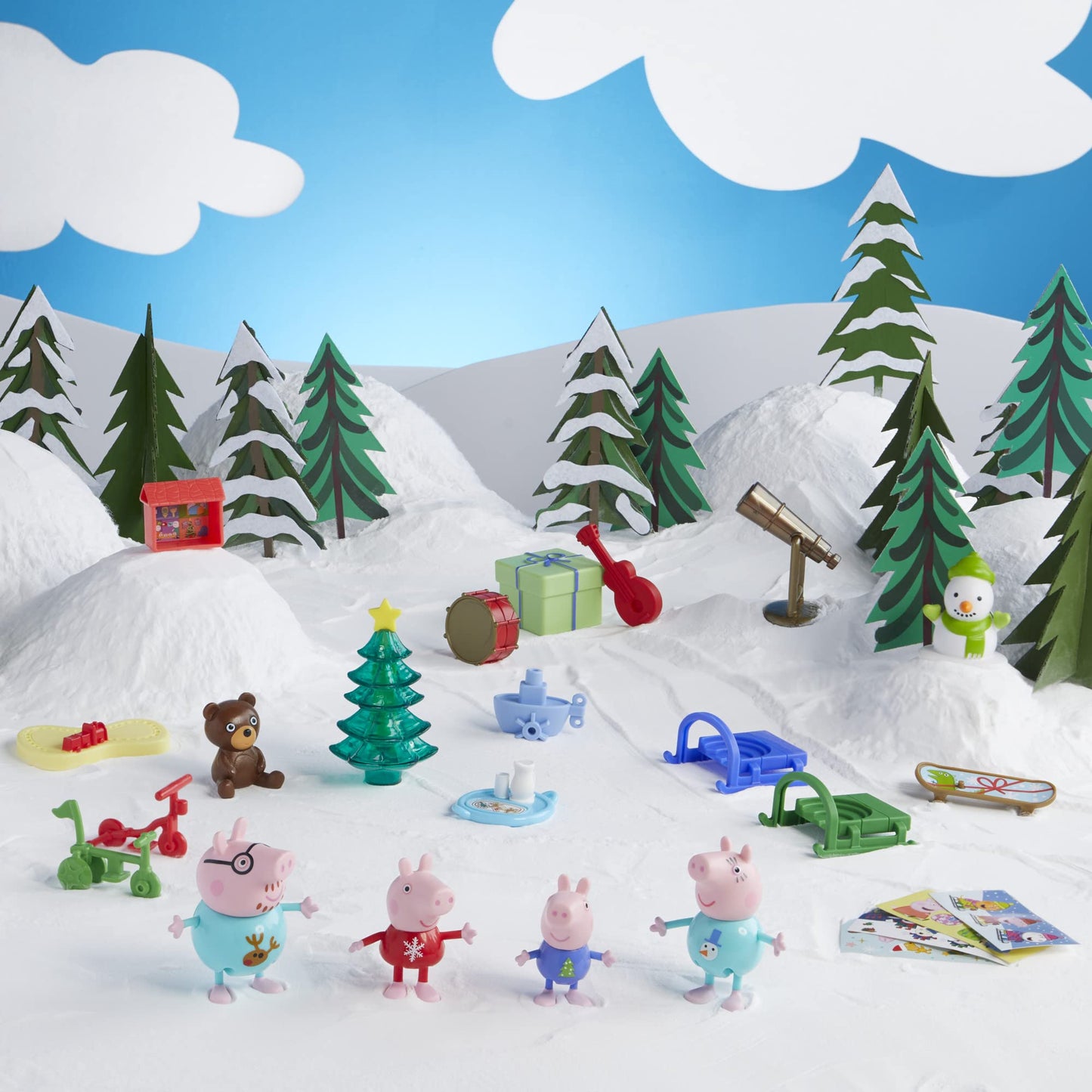 Peppa Pig Peppa’s Kids Advent Calendar – 24 Surprises & 4 Holiday Family Figures | Ages 3+