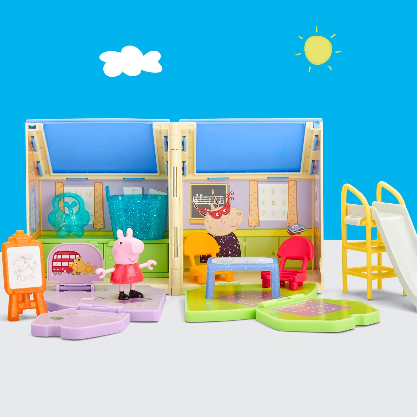 Peppa Pig Pop-Open Playgroup Playset with Figure – 3+ Preschool Toy