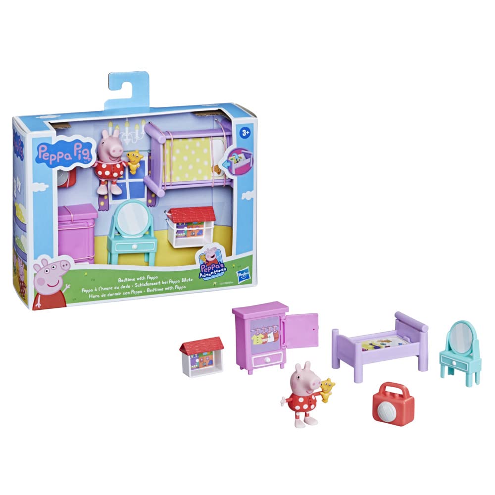 Peppa Pig Bedtime with Peppa Accessory Set – 3-Inch Figure & 5 Play Accessories | Ages 3+