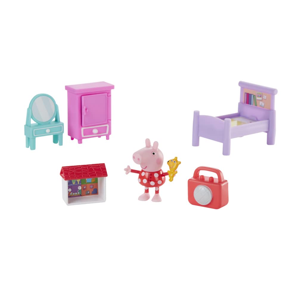 Peppa Pig Bedtime with Peppa Accessory Set – 3-Inch Figure & 5 Play Accessories | Ages 3+
