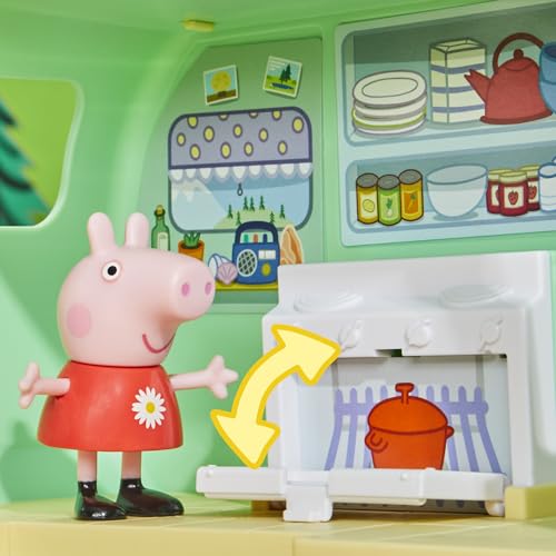Peppa Pig Caravan Playset – 3 Figures, 6 Accessories | Preschool Toy Gift (Ages 3+)