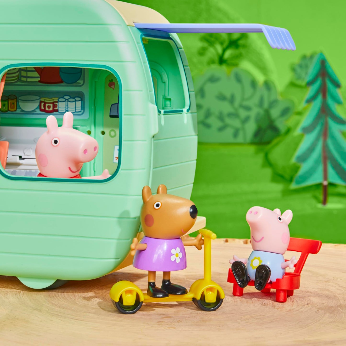 Peppa Pig Caravan Playset – 3 Figures, 6 Accessories | Preschool Toy Gift (Ages 3+)